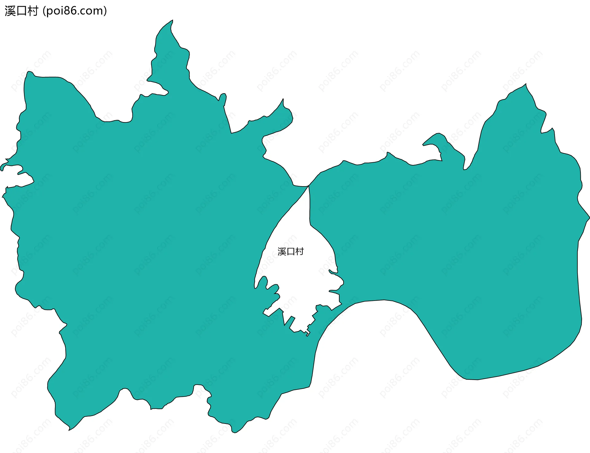 溪口村边界地图