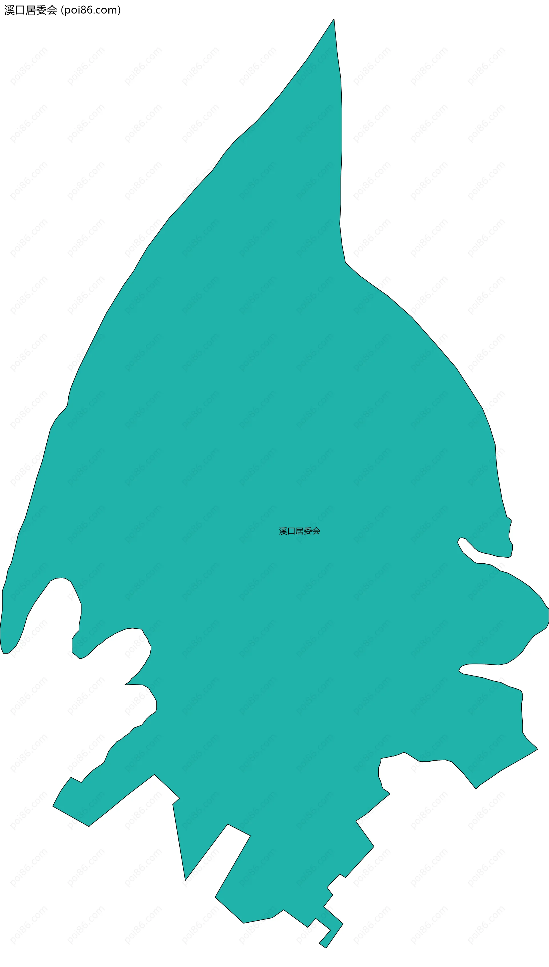 溪口居委会边界地图