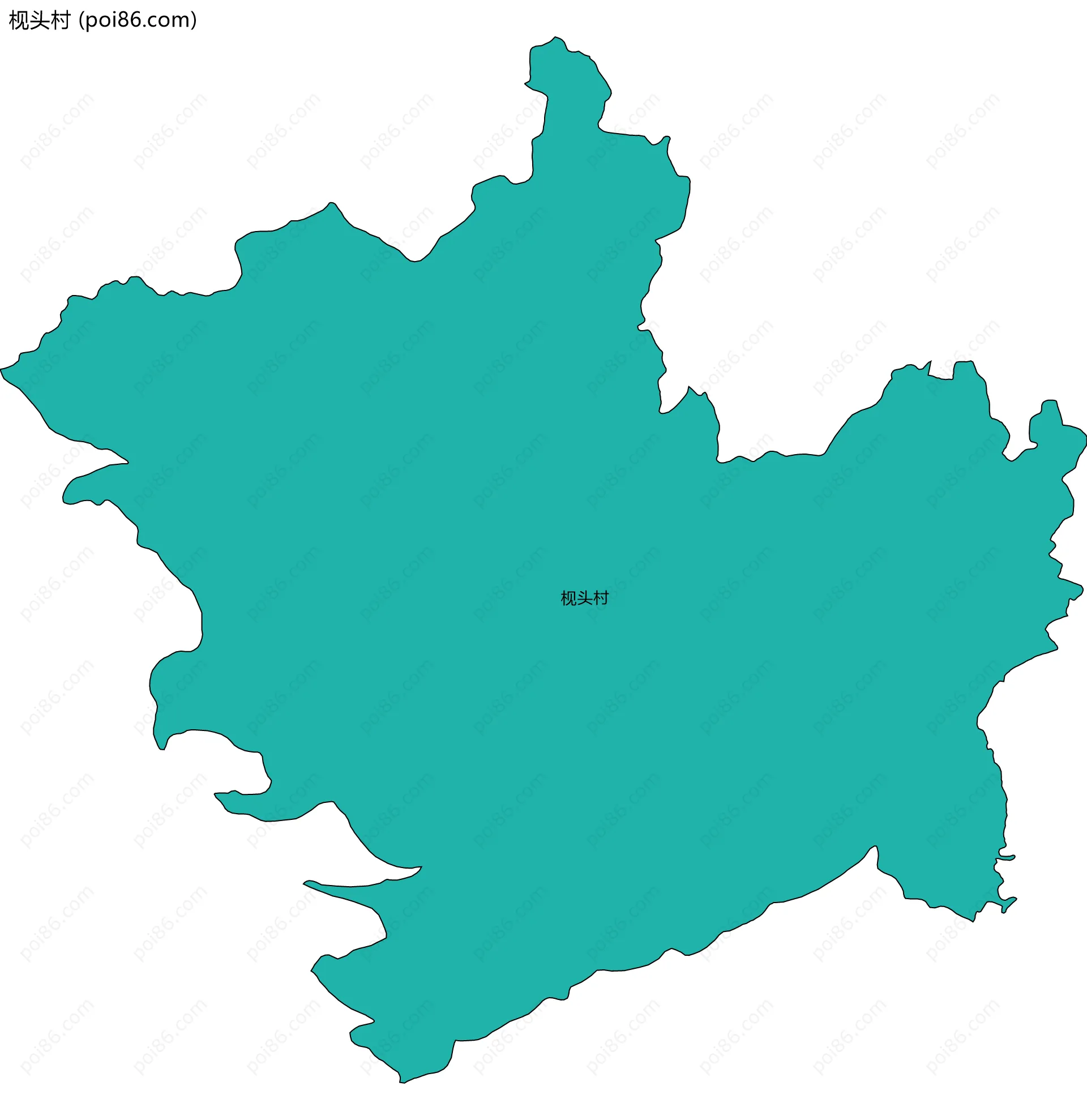 枧头村边界地图