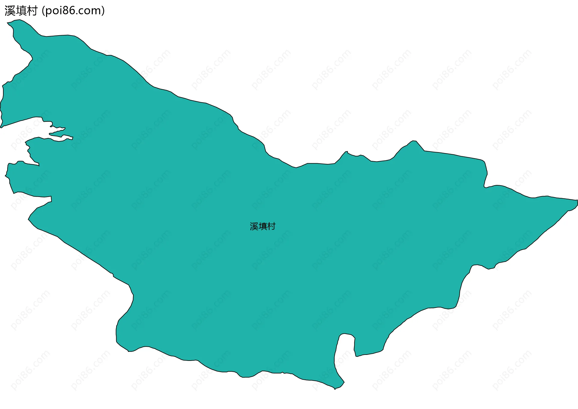 溪填村边界地图