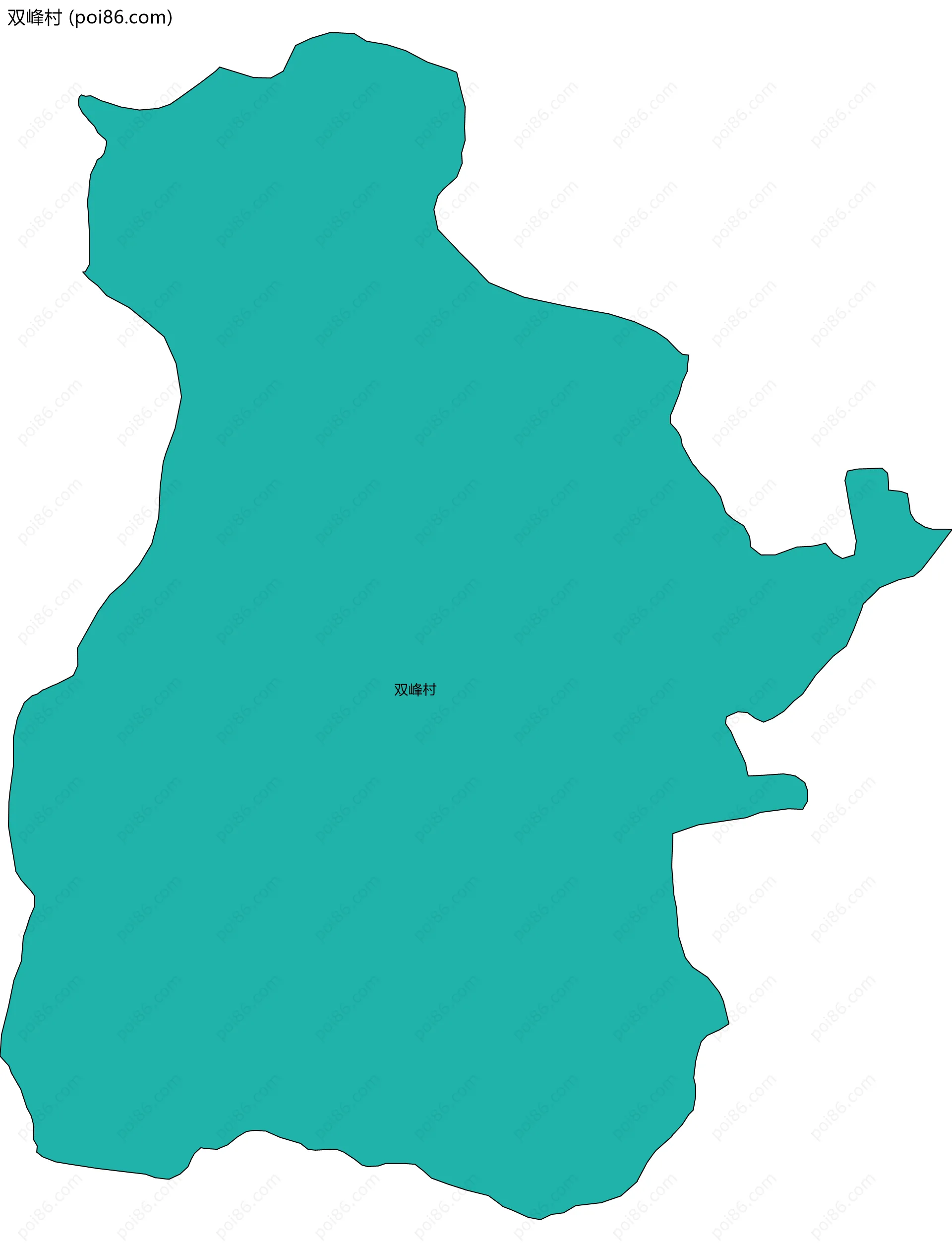 双峰村边界地图