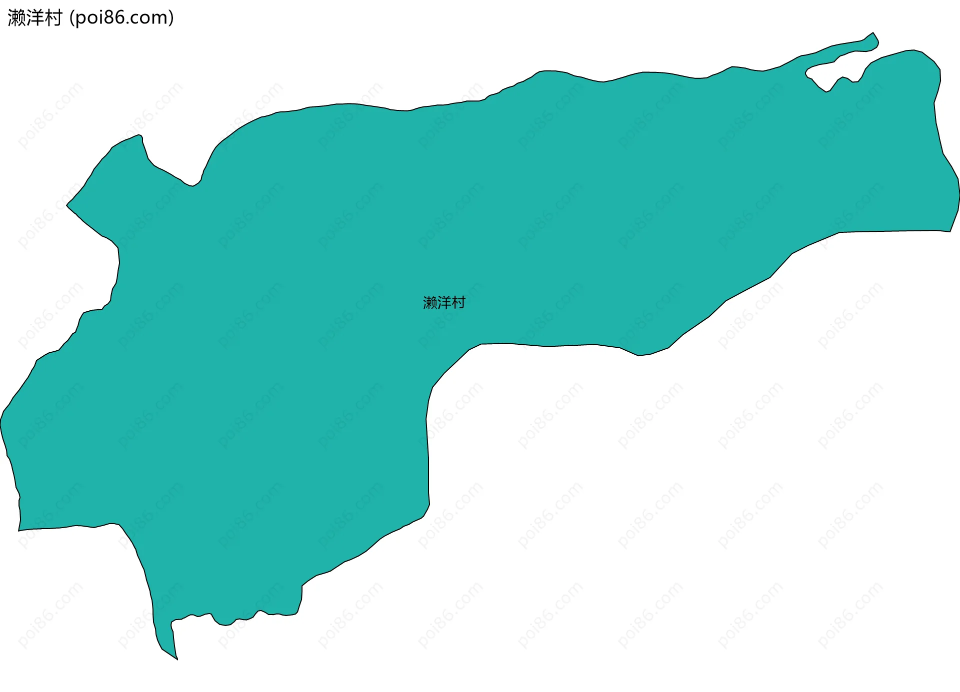 濑洋村边界地图