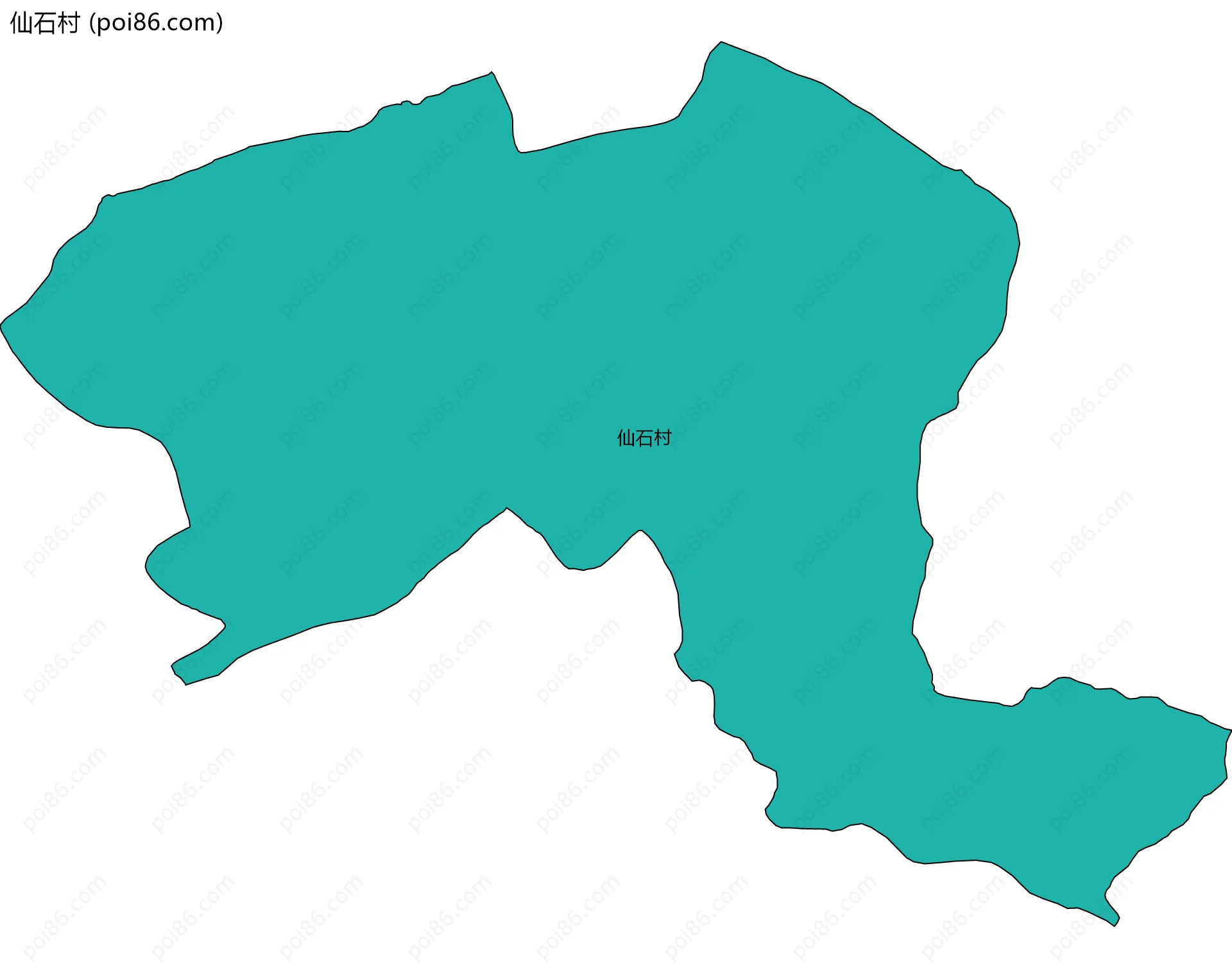 仙石村边界地图