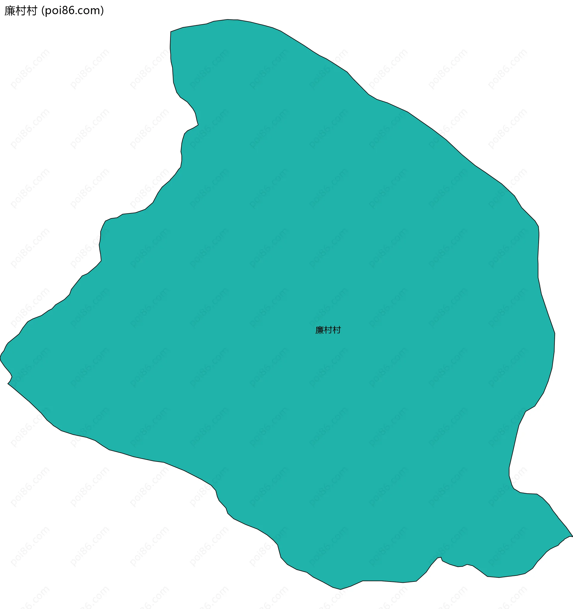 廉村村边界地图