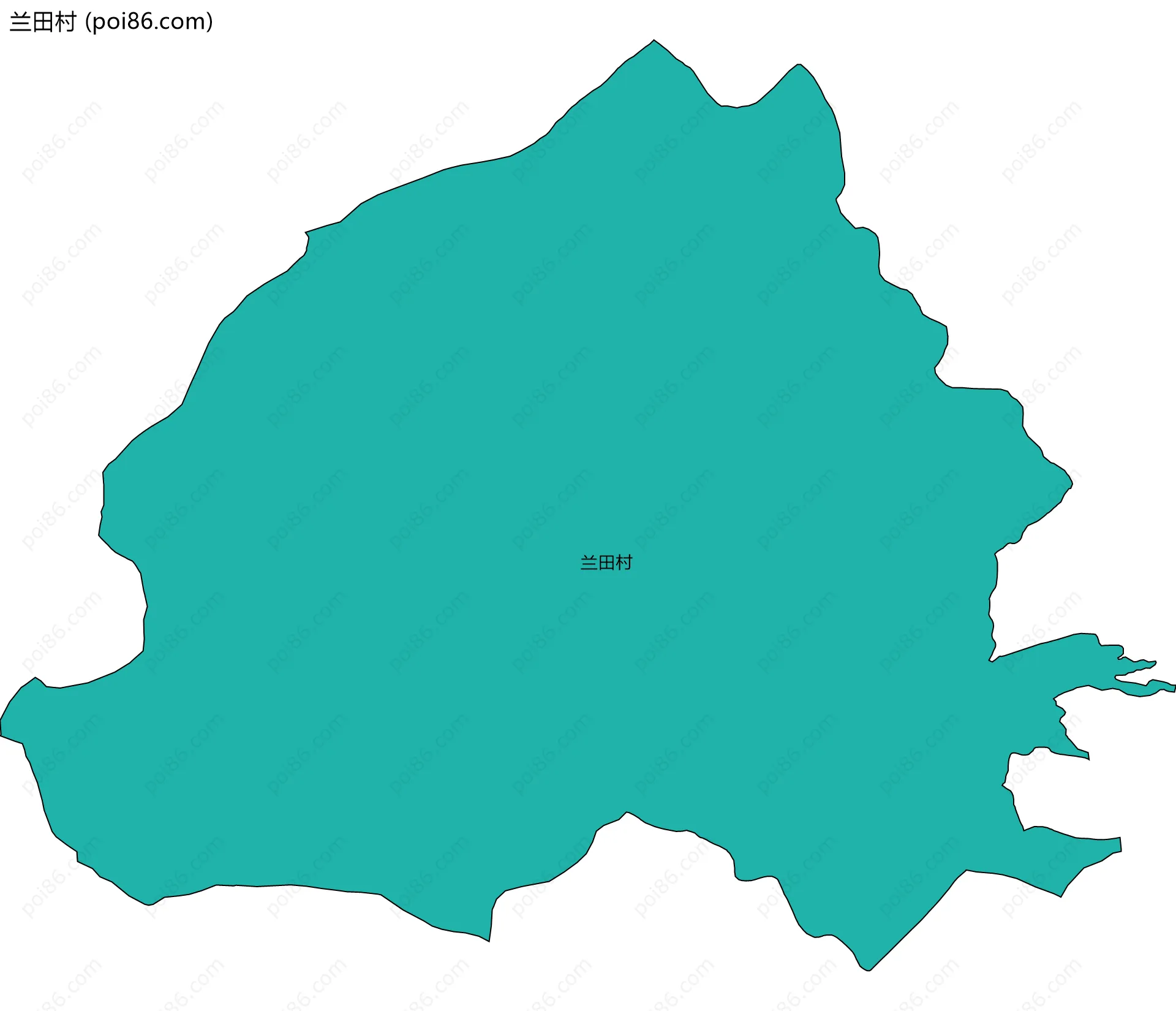 兰田村边界地图