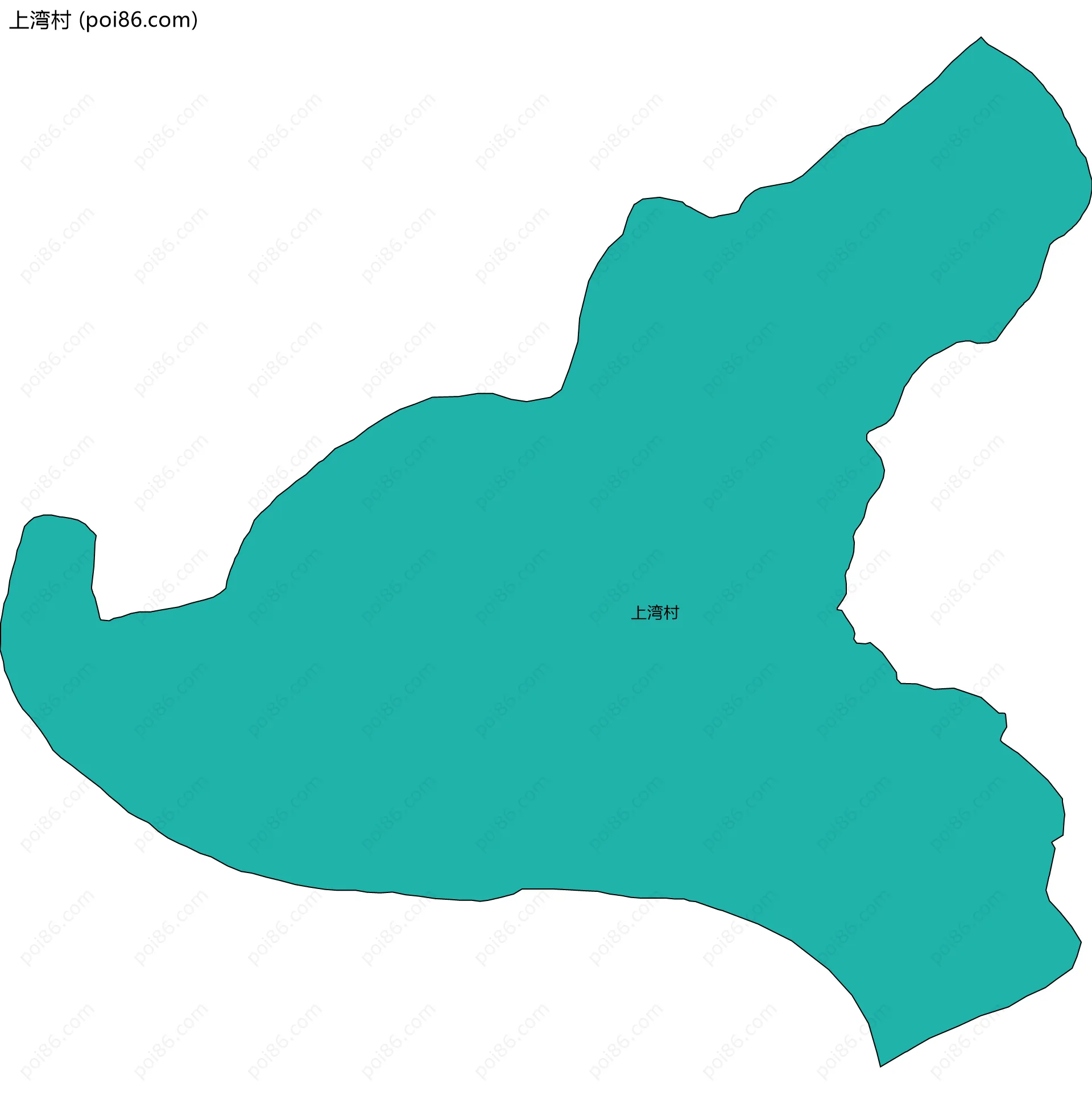 上湾村边界地图