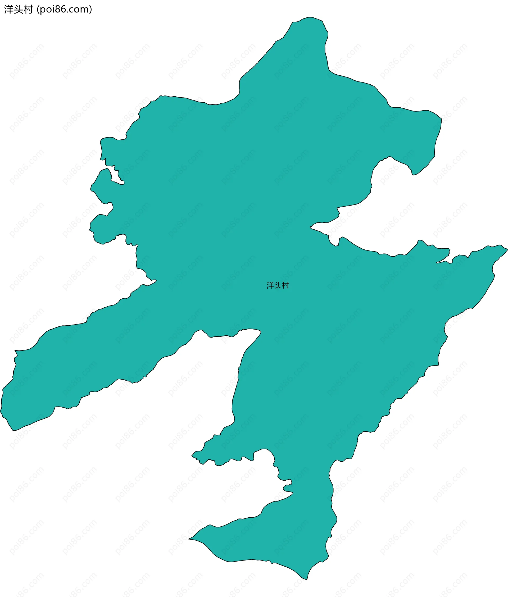 洋头村边界地图