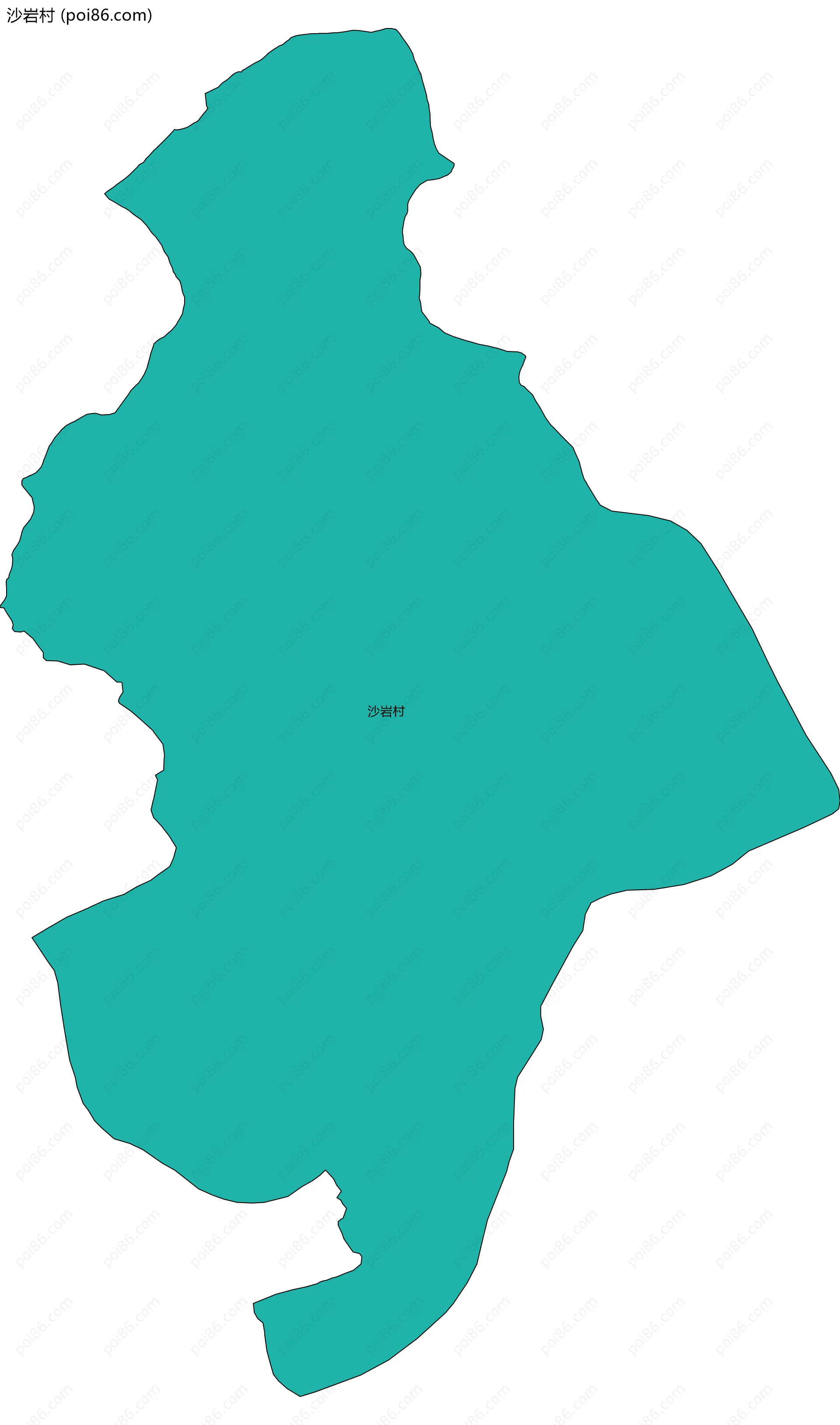 沙岩村边界地图