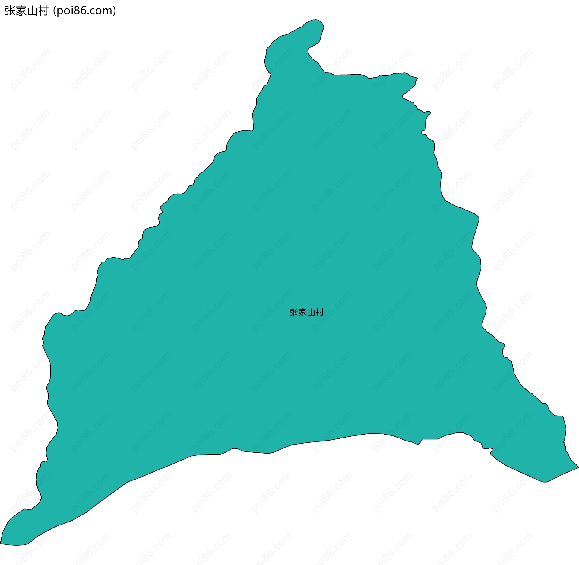 张家山村边界地图