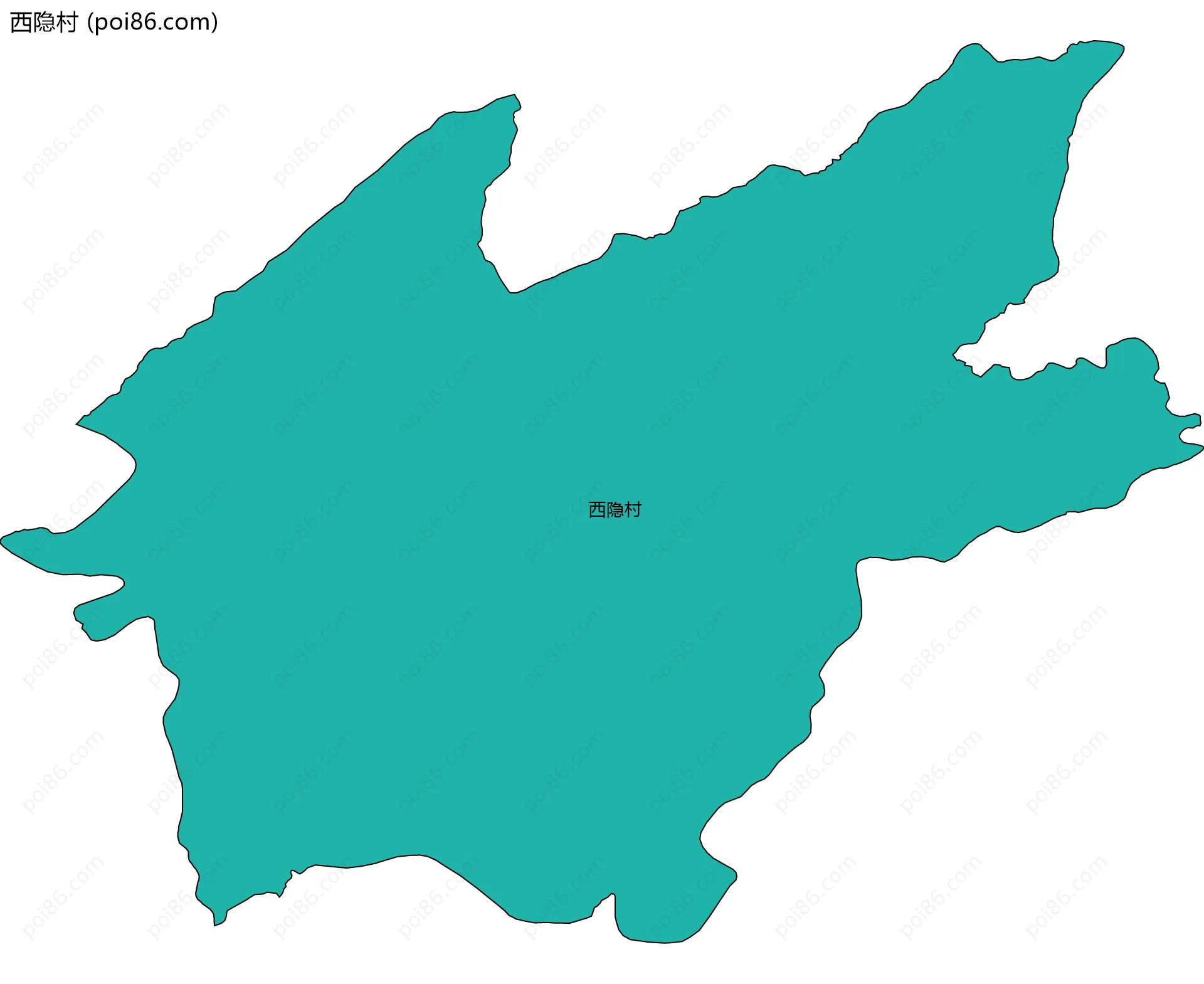 西隐村边界地图
