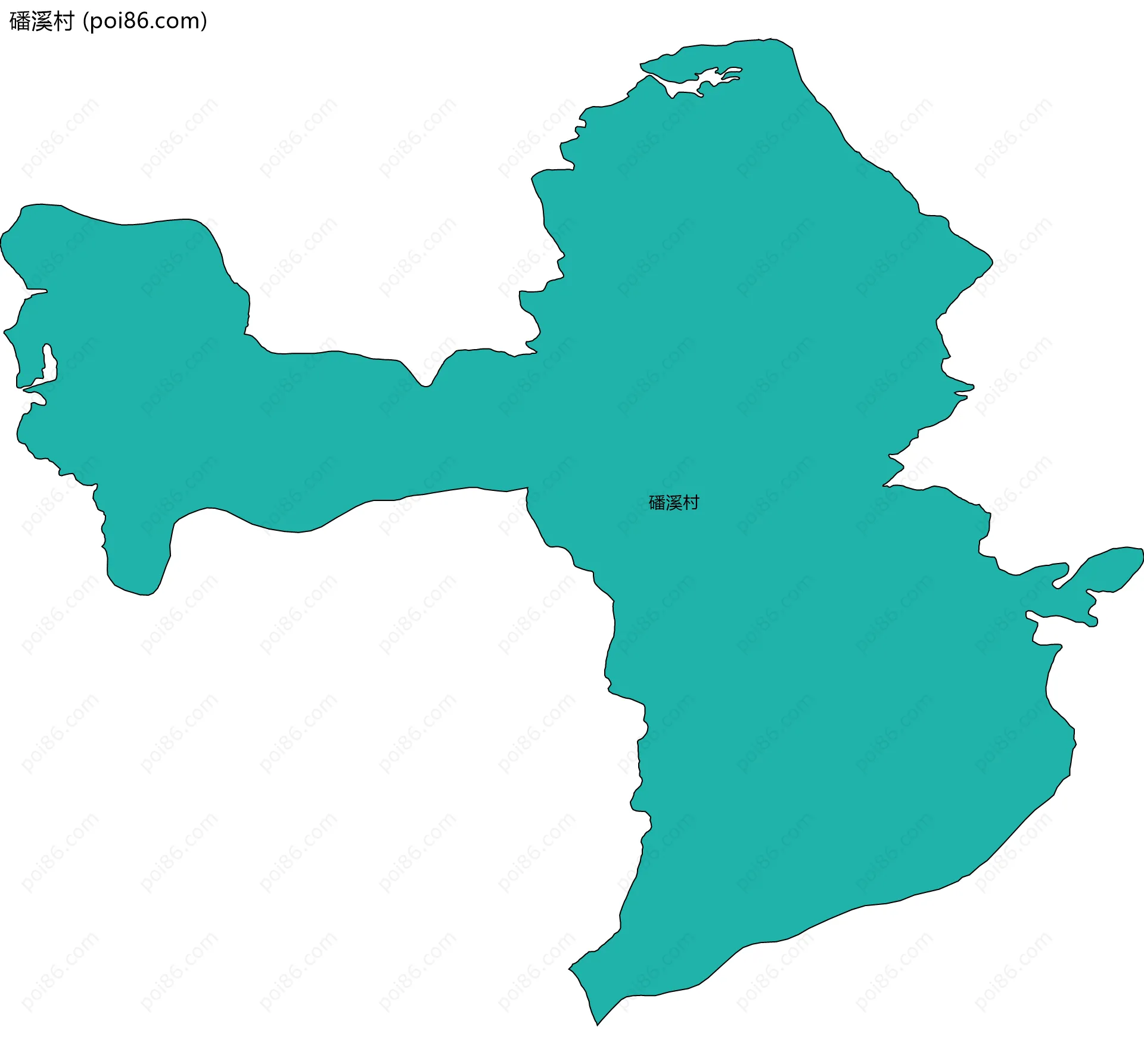 磻溪村边界地图