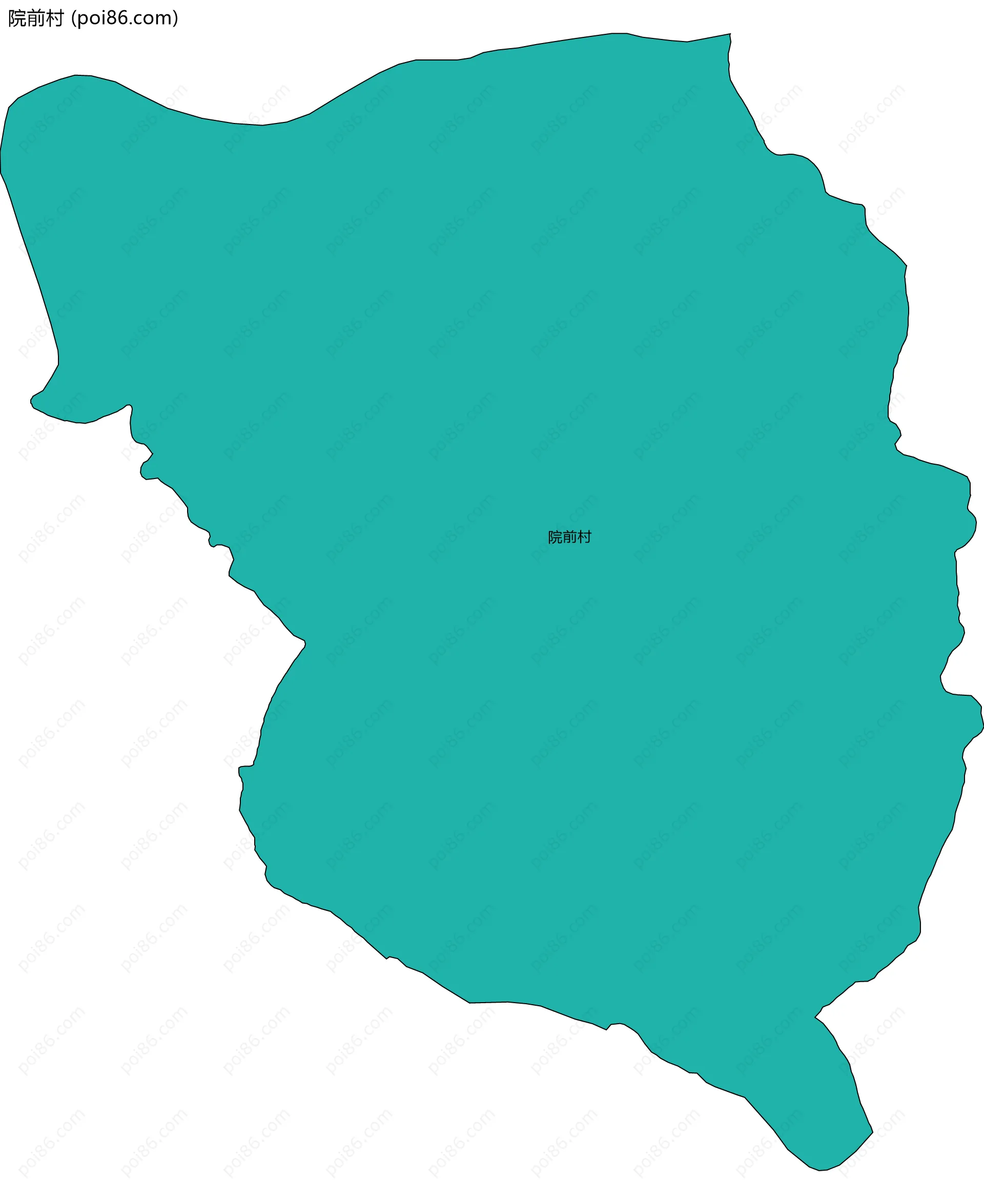 院前村边界地图