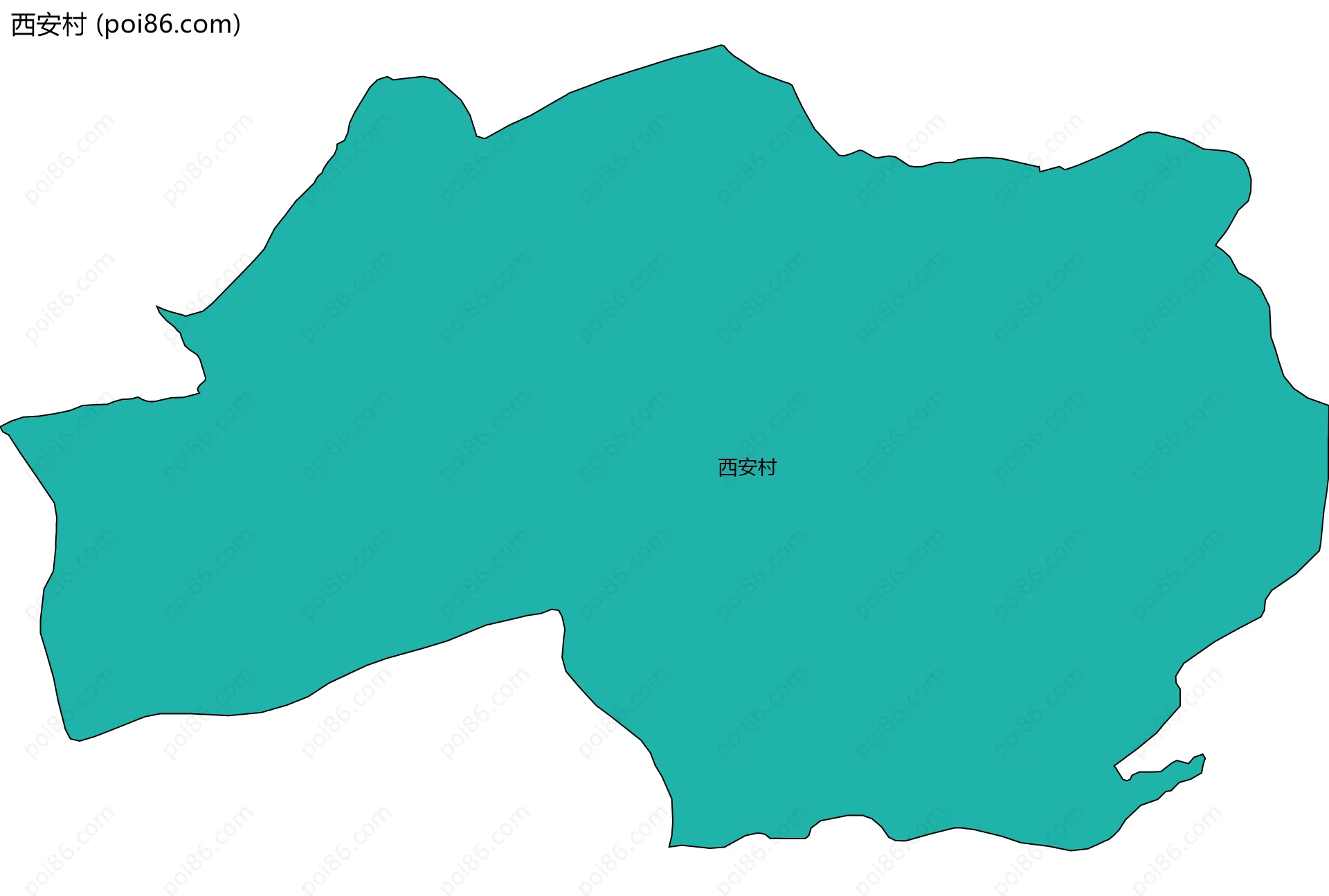 西安村边界地图