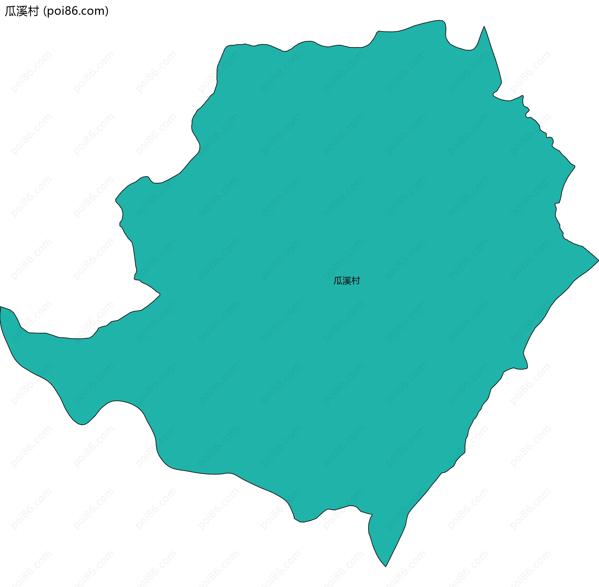 瓜溪村边界地图