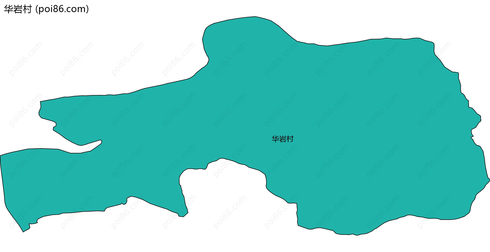 华岩村边界地图