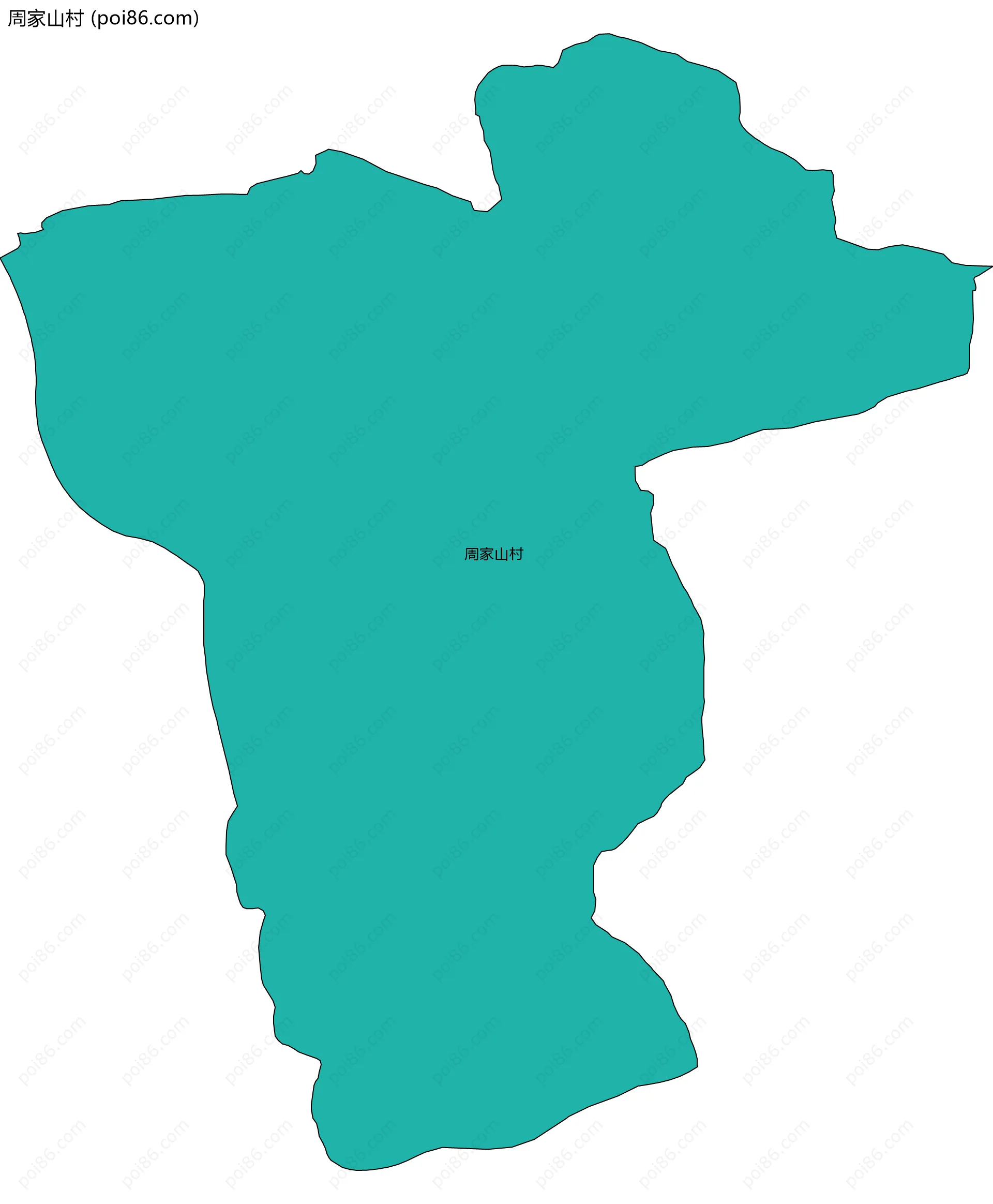 周家山村边界地图