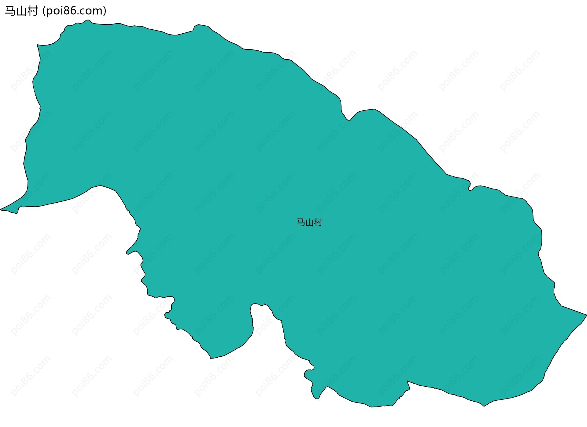 马山村边界地图