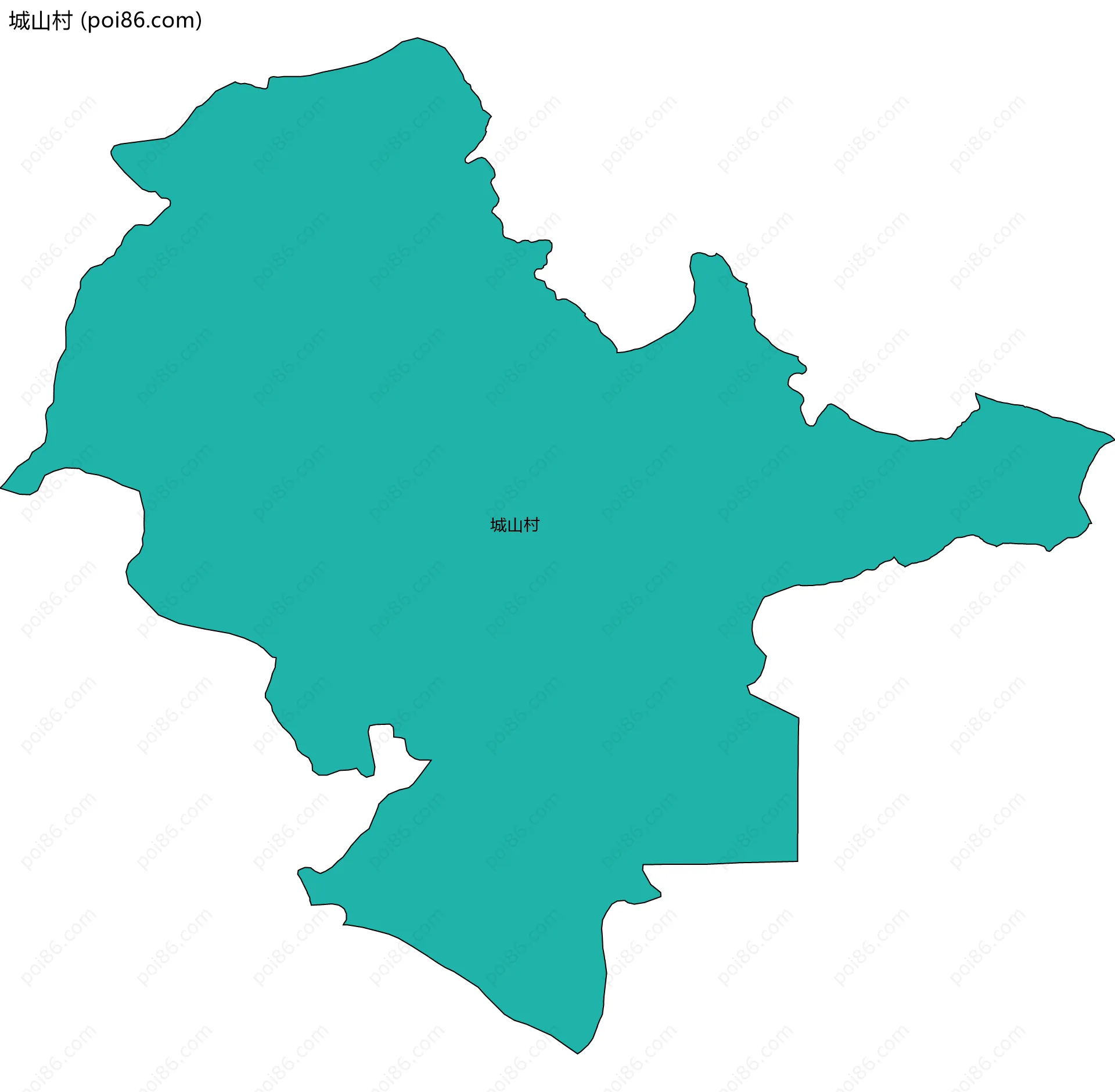 城山村边界地图