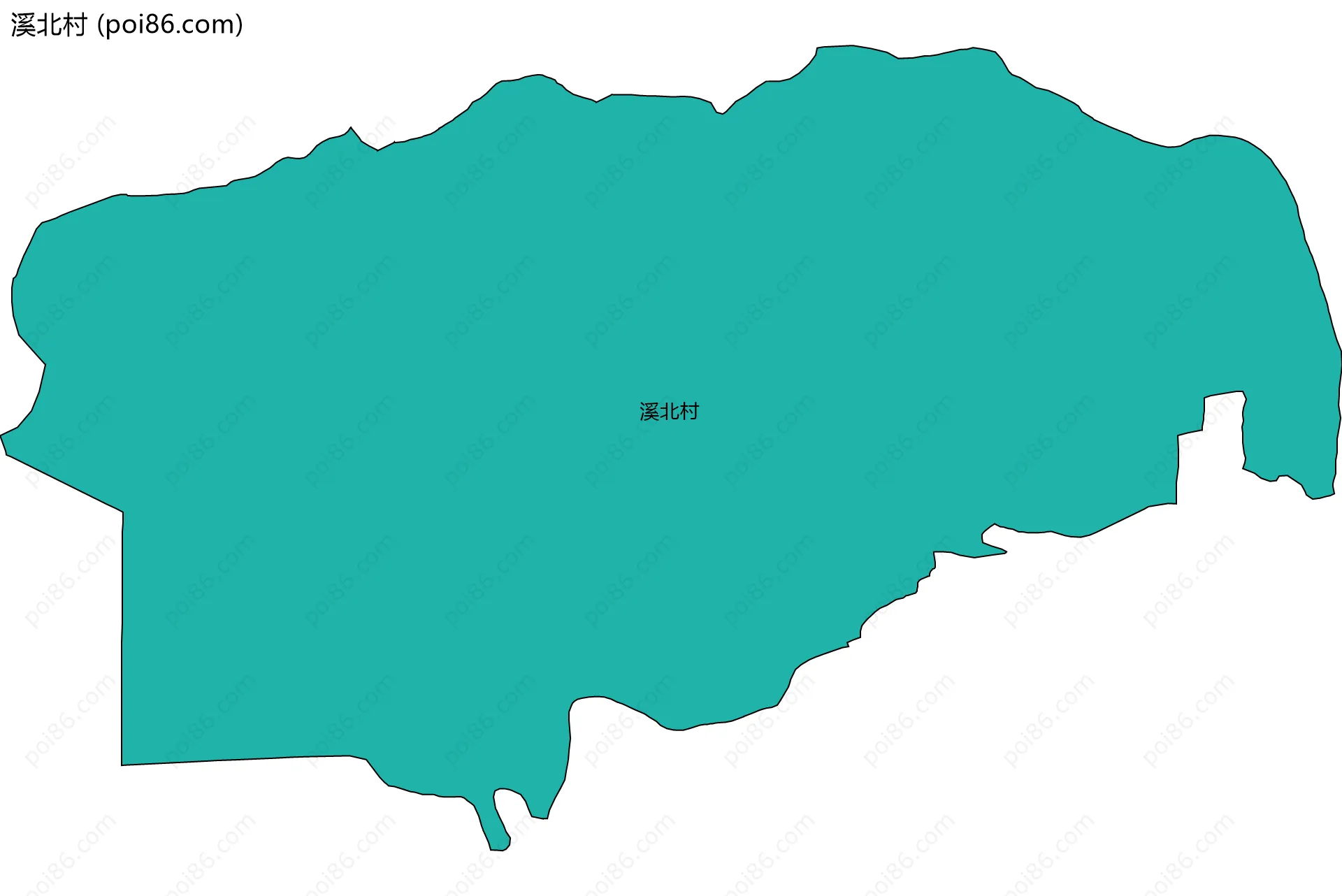 溪北村边界地图