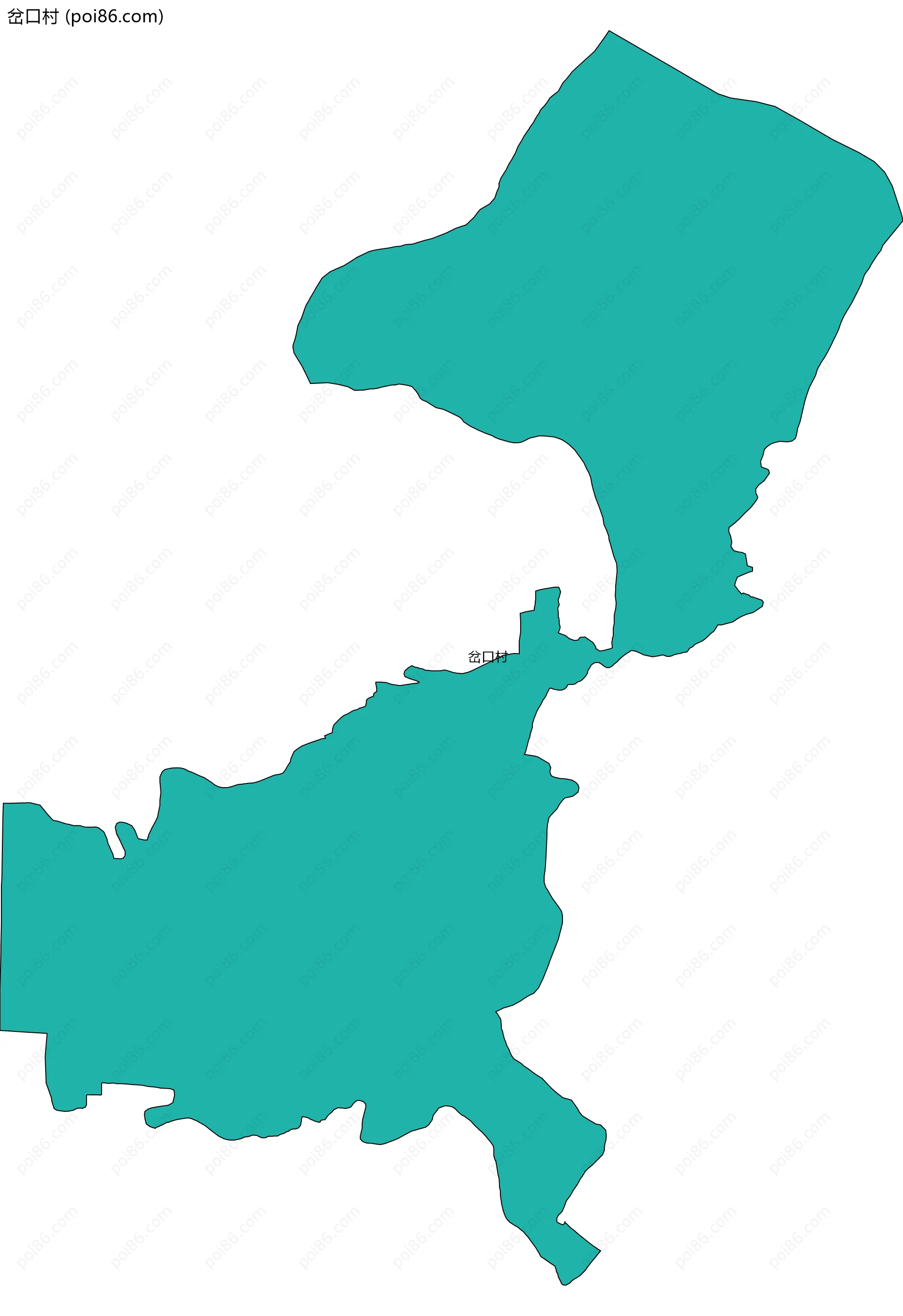 岔口村边界地图