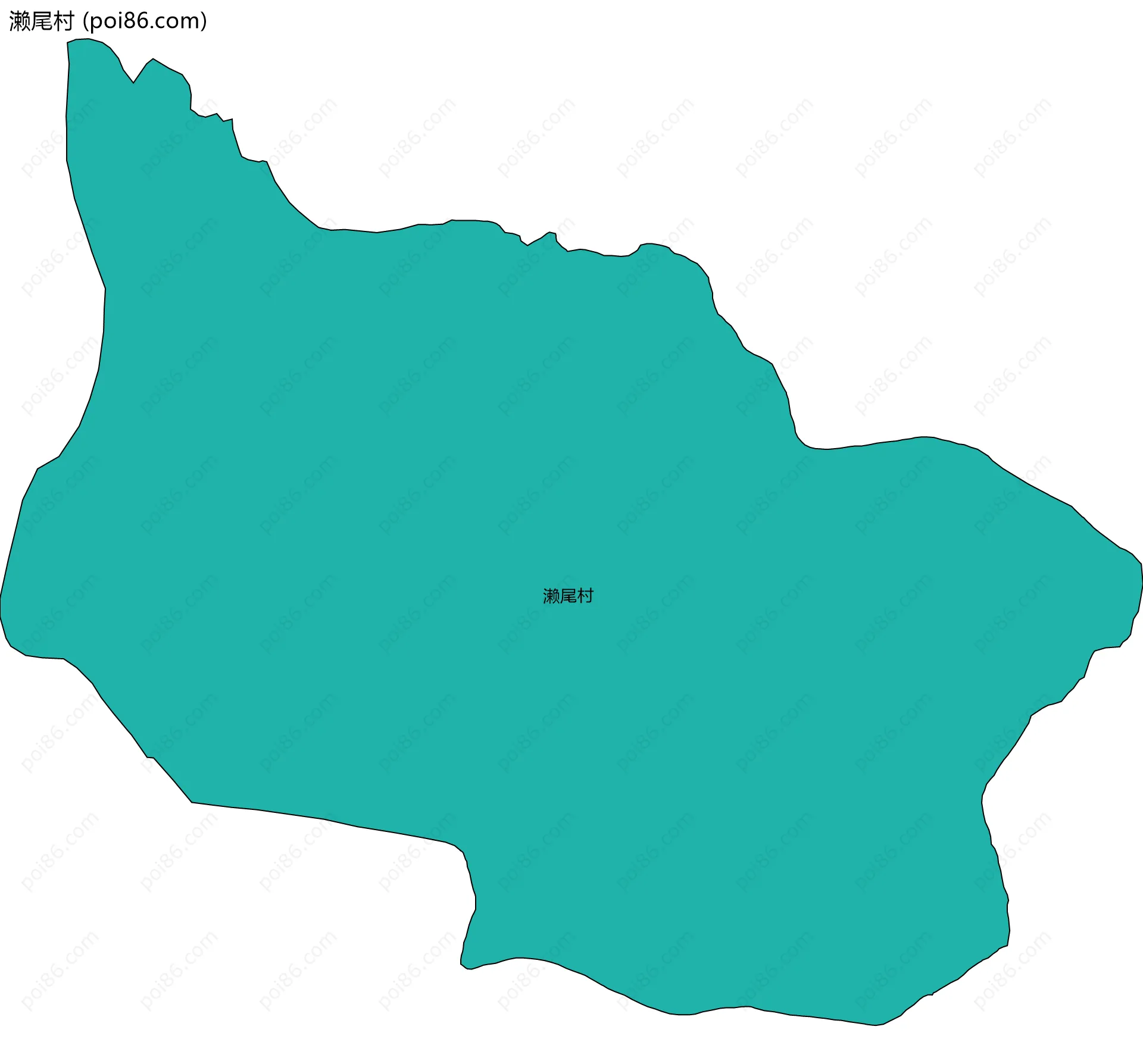 濑尾村边界地图