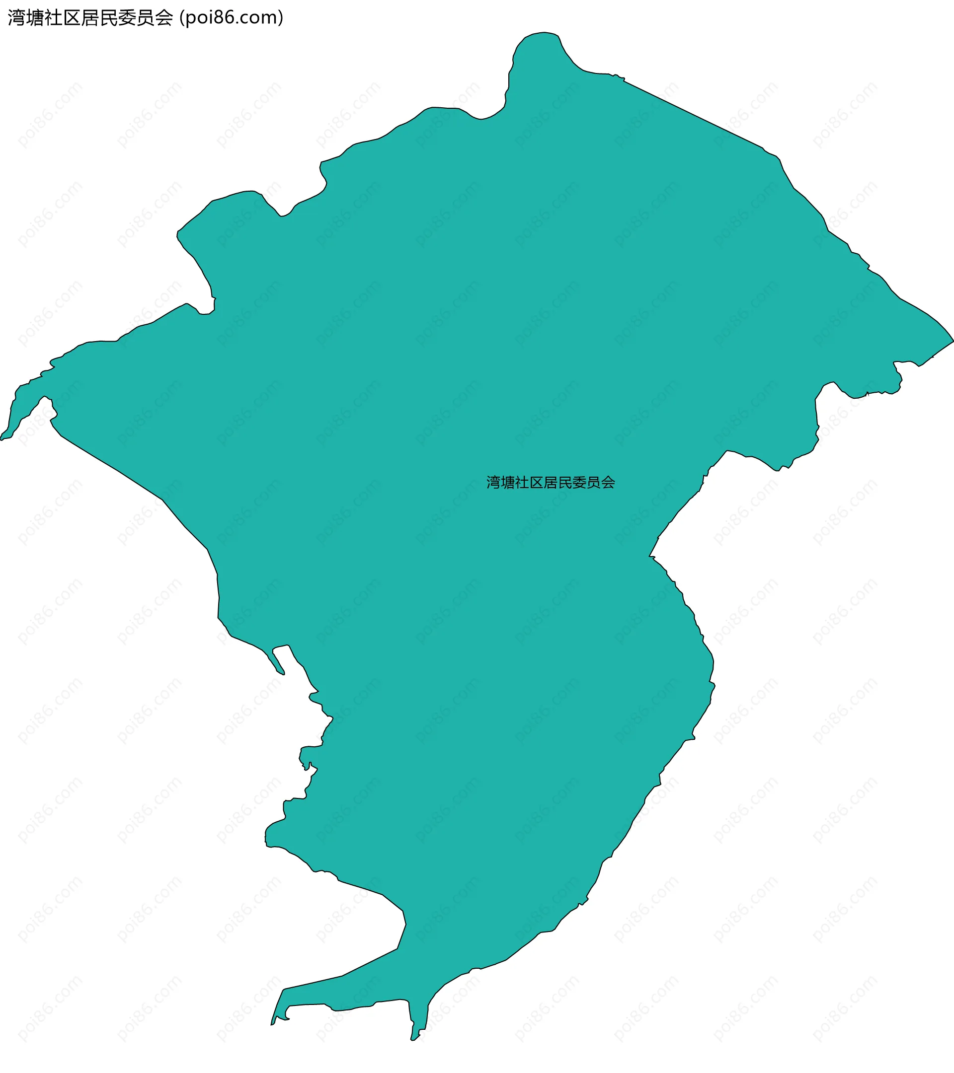 湾塘社区居民委员会边界地图