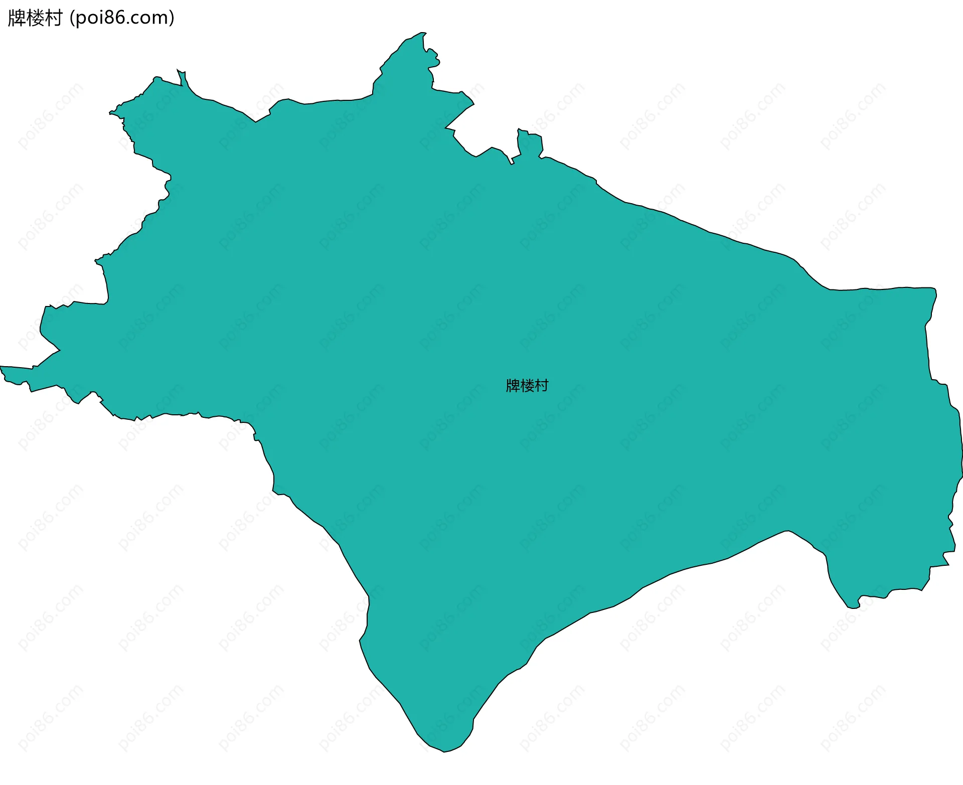 牌楼村边界地图