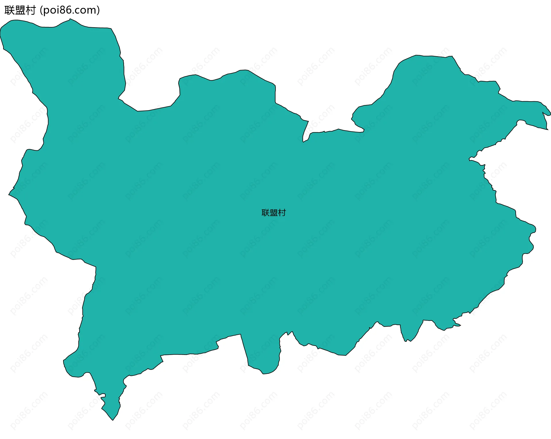 联盟村边界地图