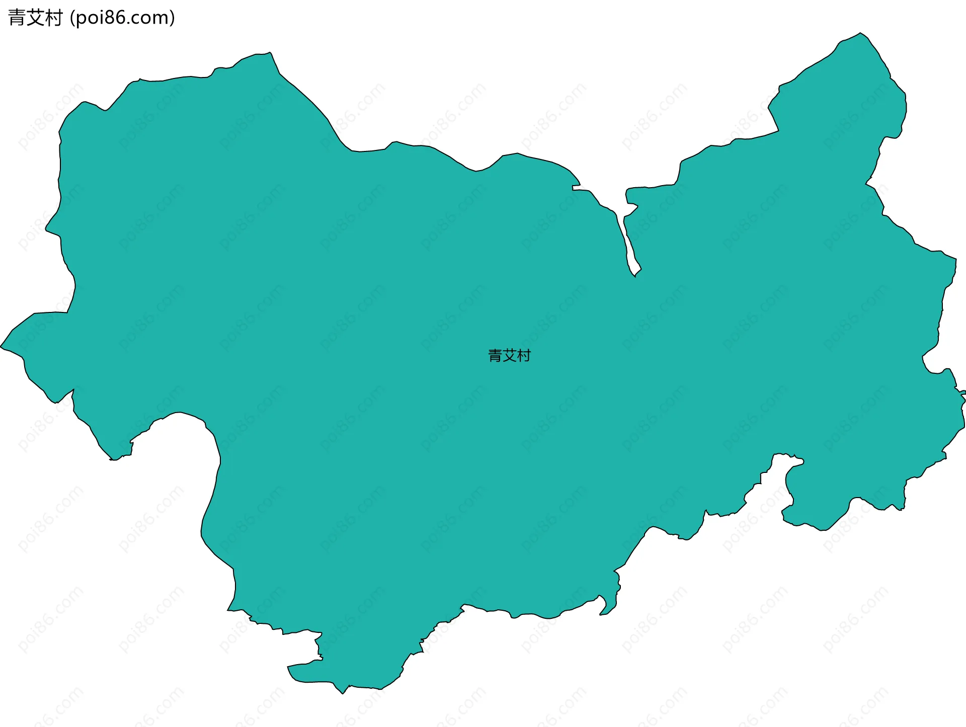 青艾村边界地图
