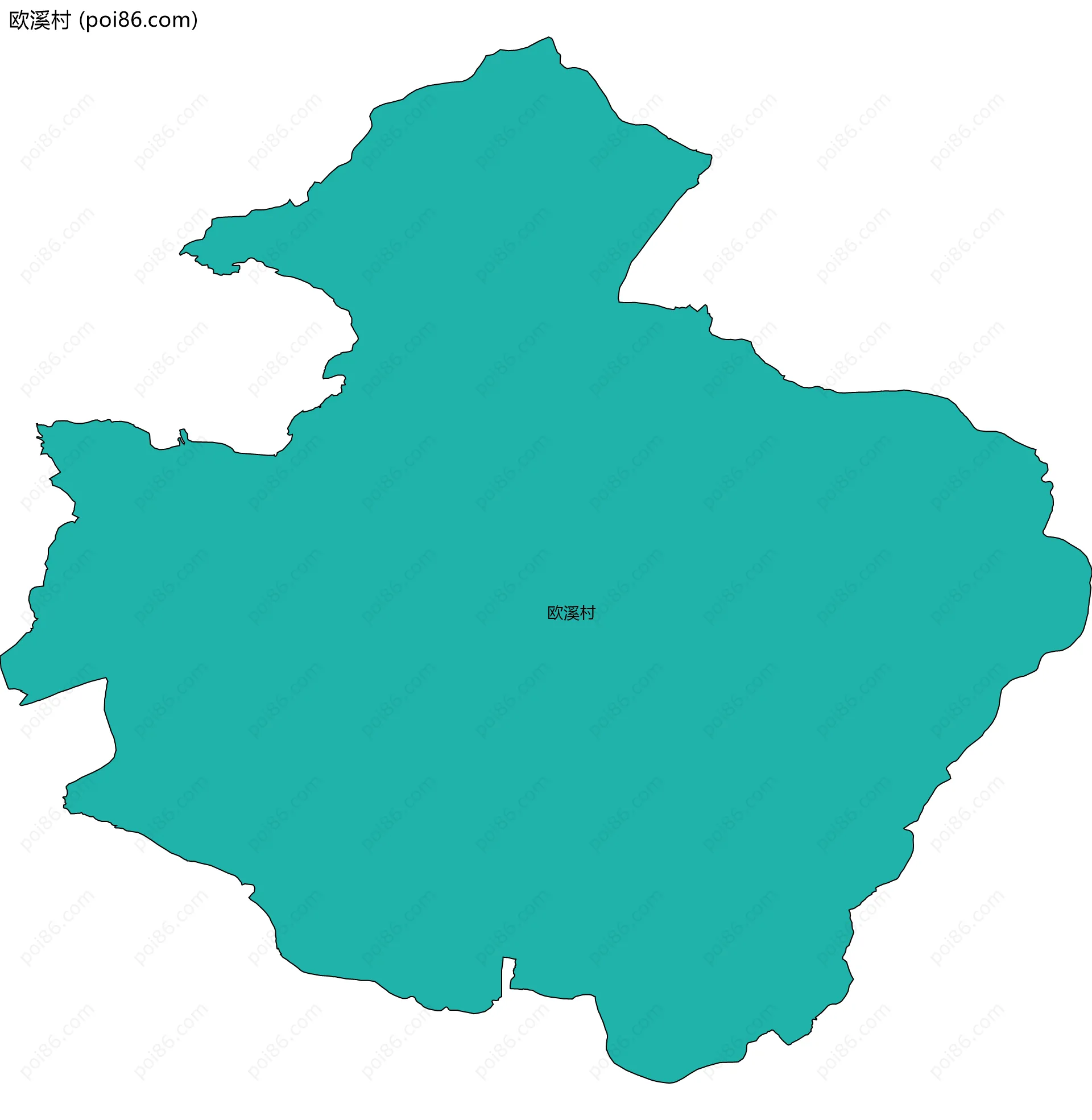 欧溪村边界地图