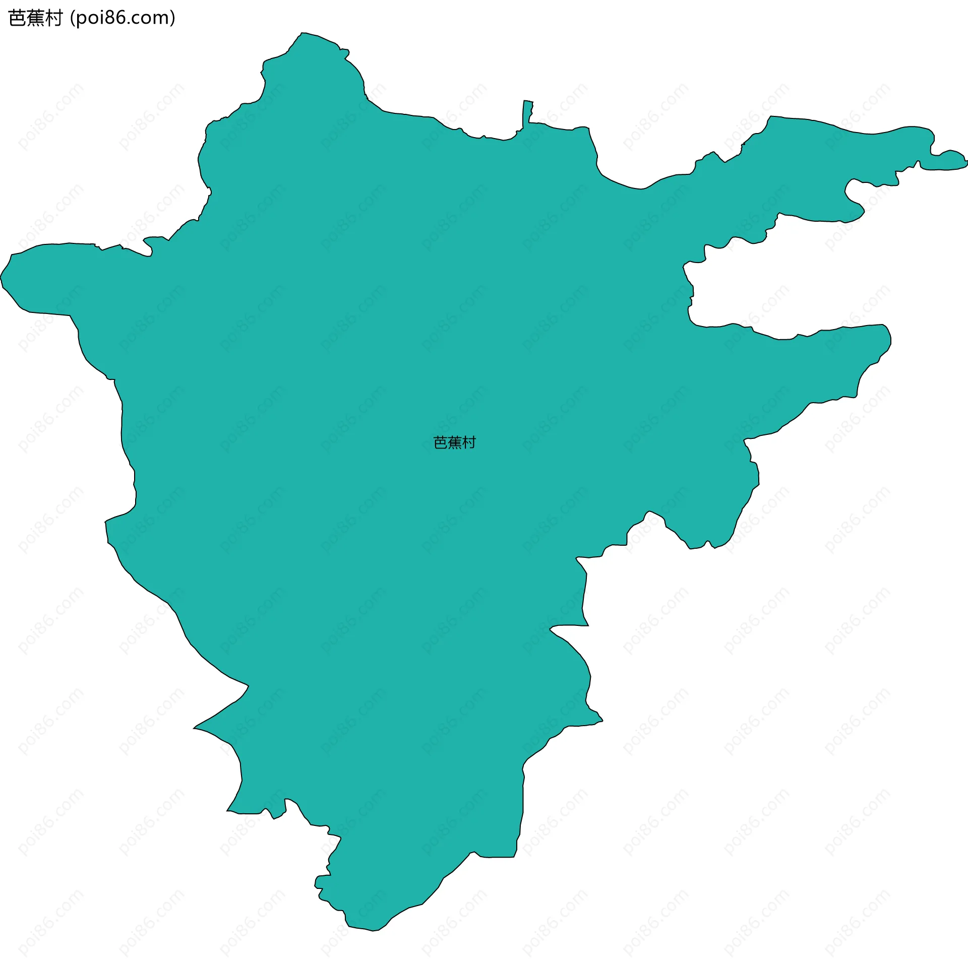 芭蕉村边界地图