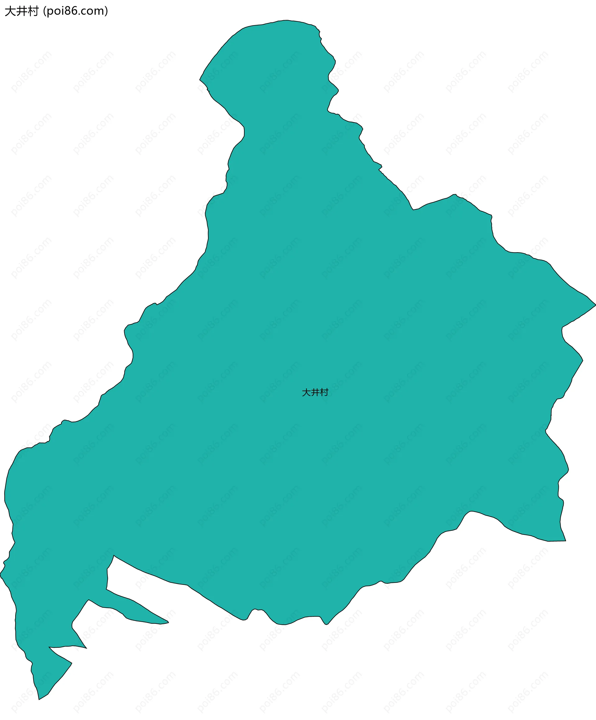 大井村边界地图