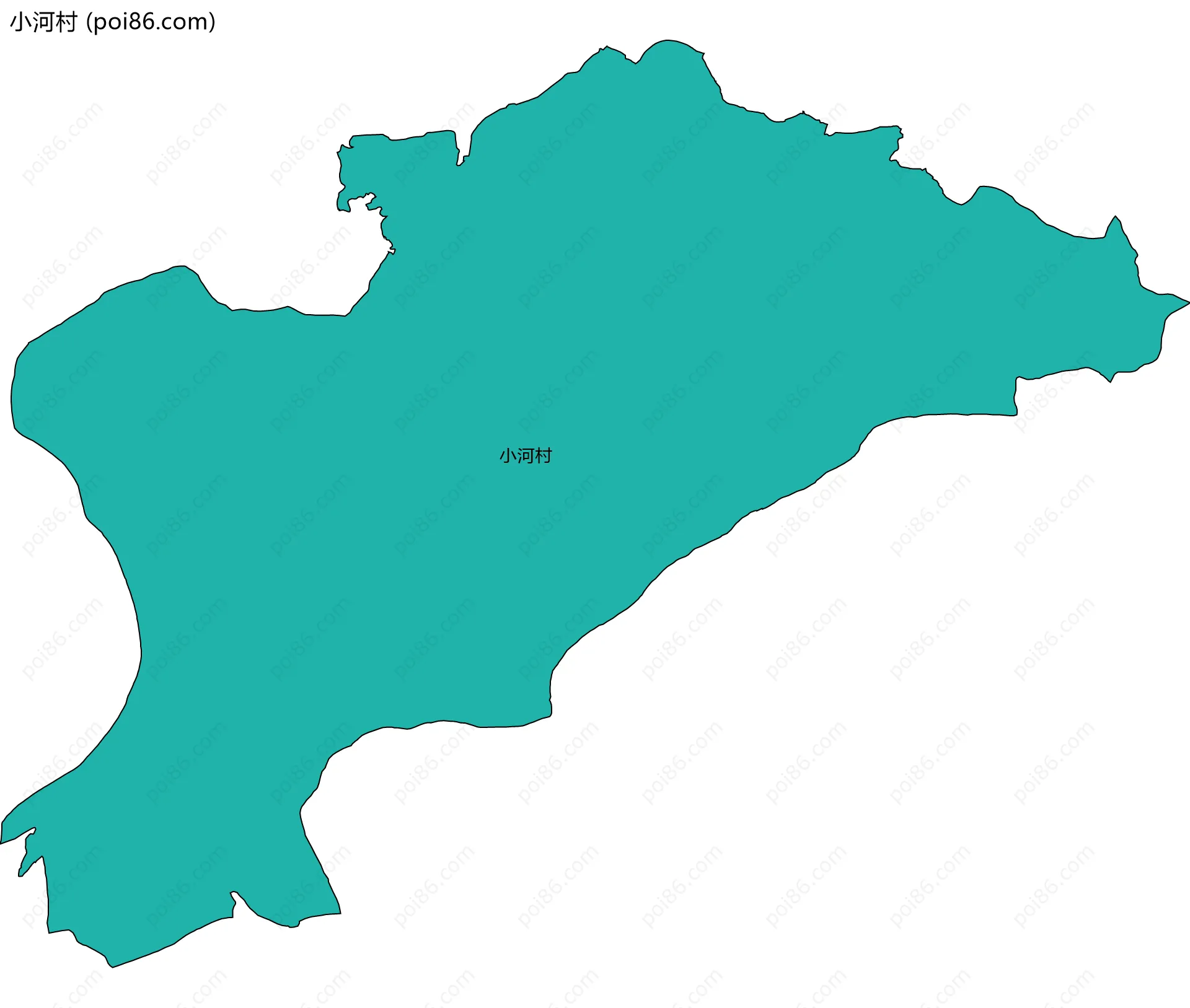 小河村边界地图