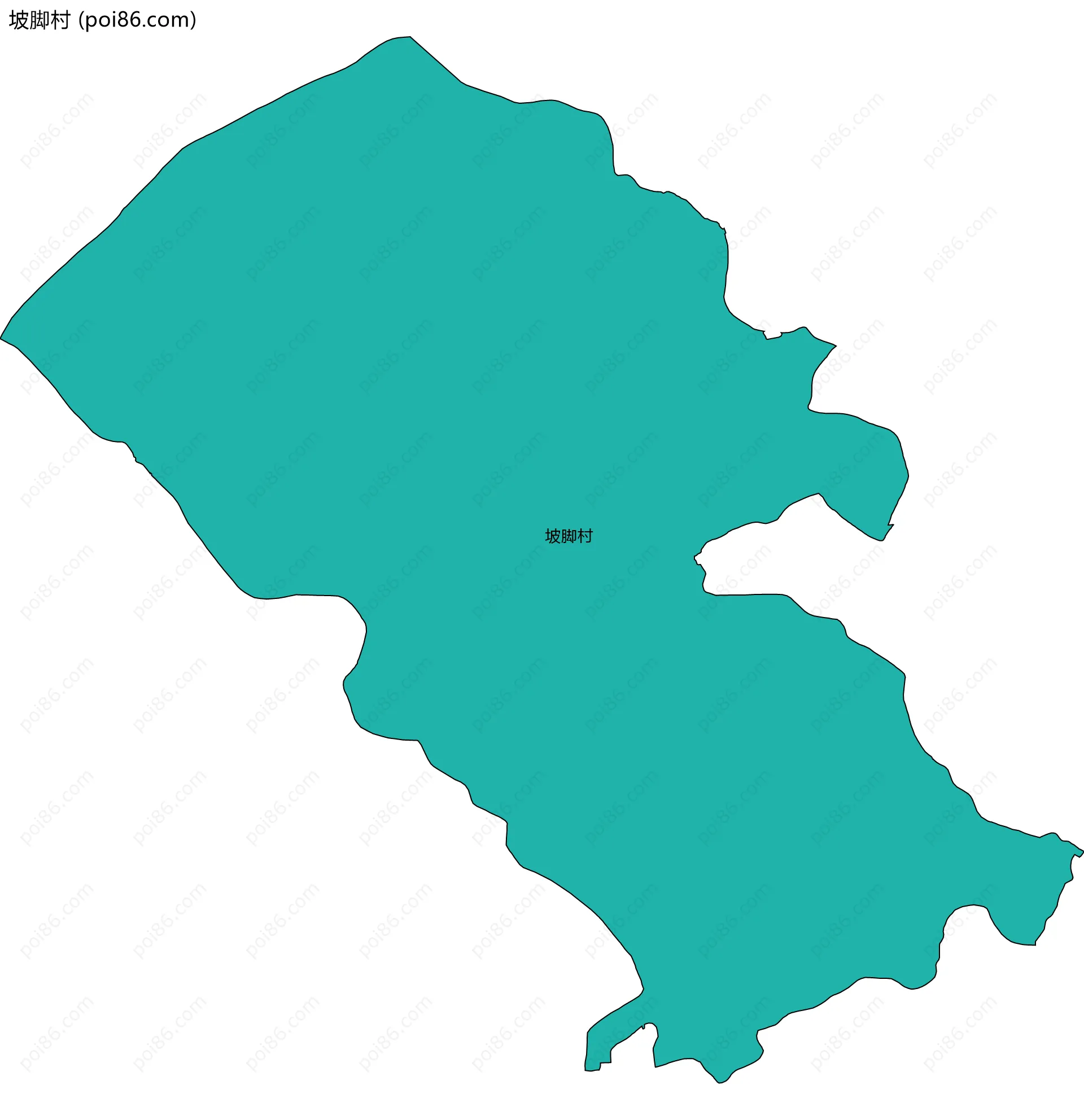 坡脚村边界地图