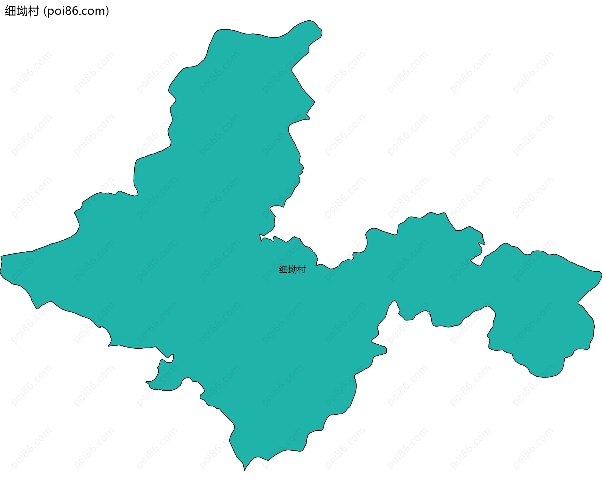 细坳村边界地图