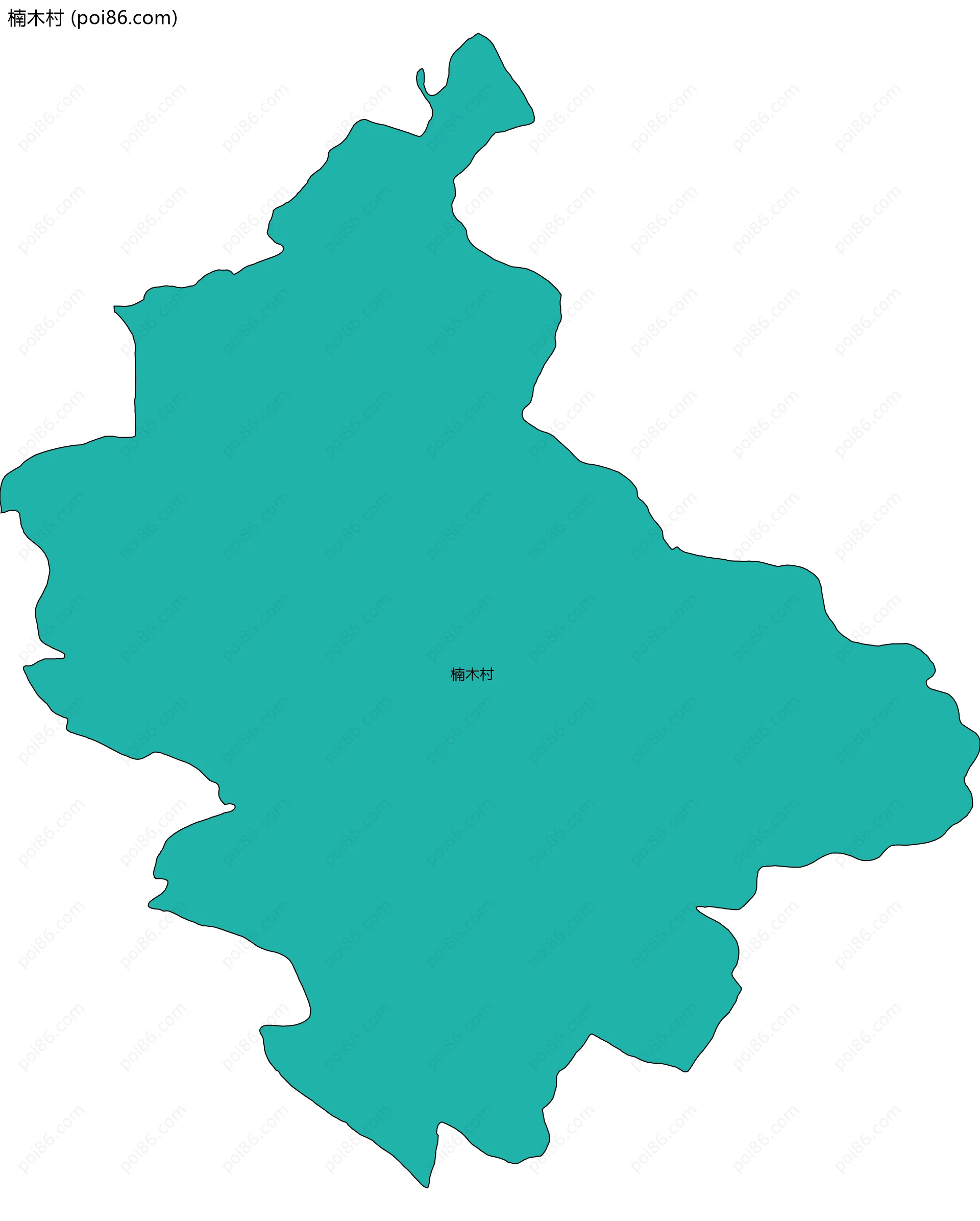 楠木村边界地图