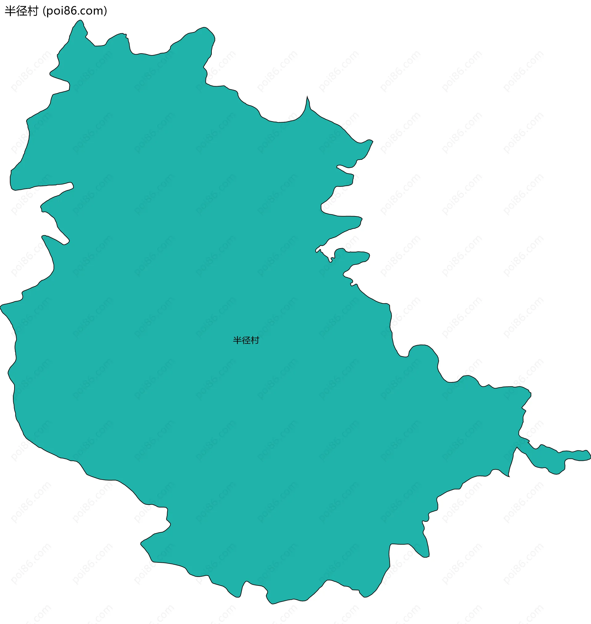 半径村边界地图