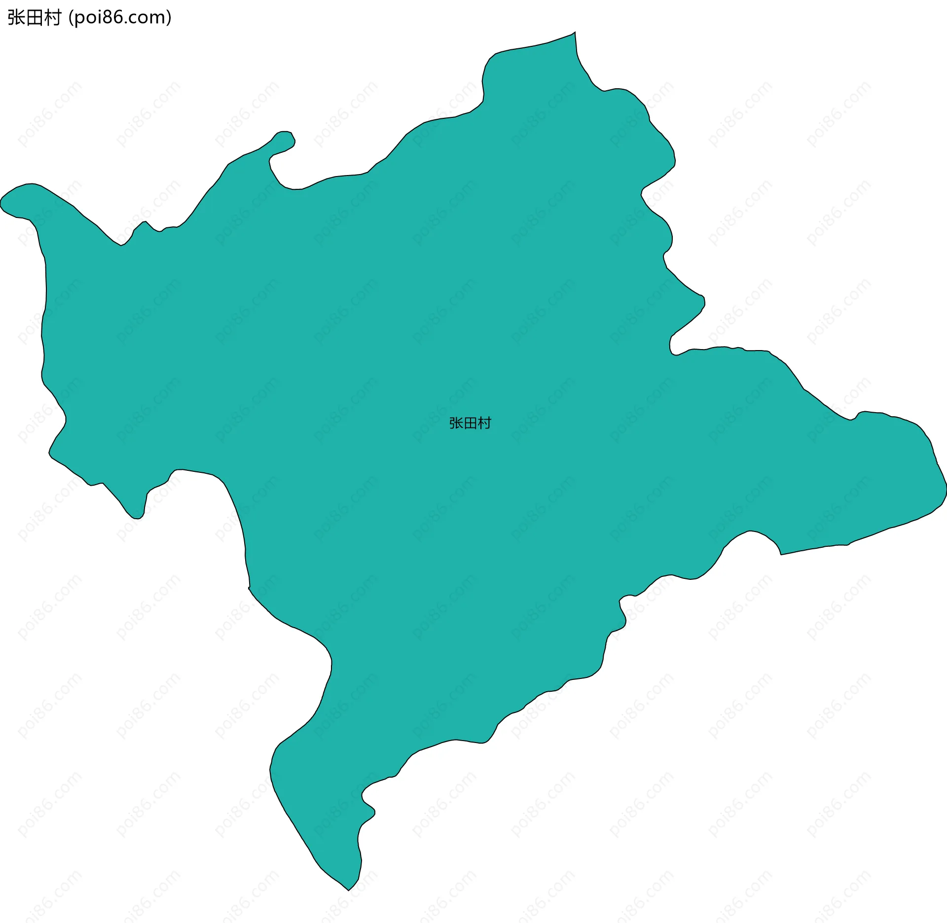 张田村边界地图