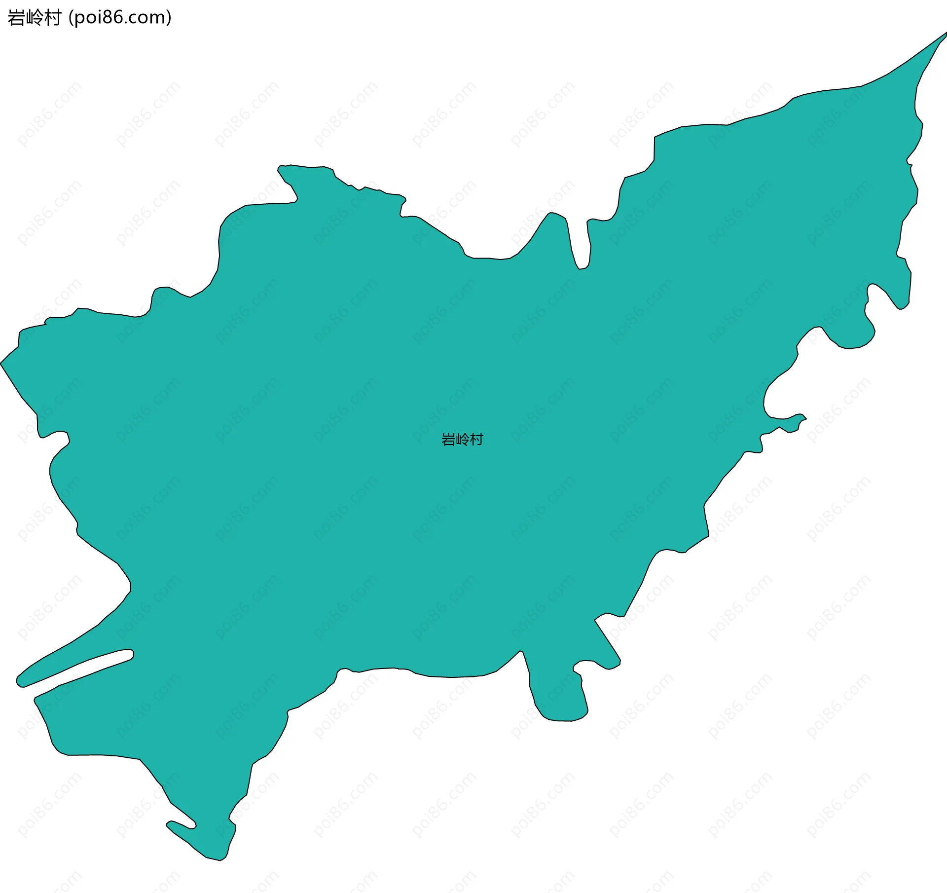 岩岭村边界地图