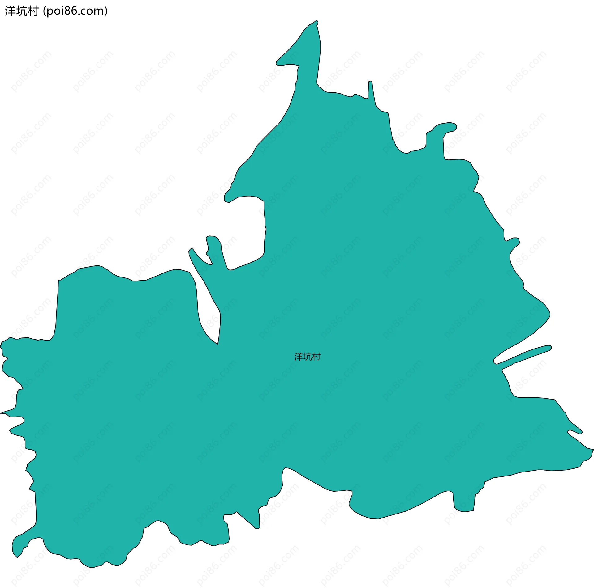 洋坑村边界地图