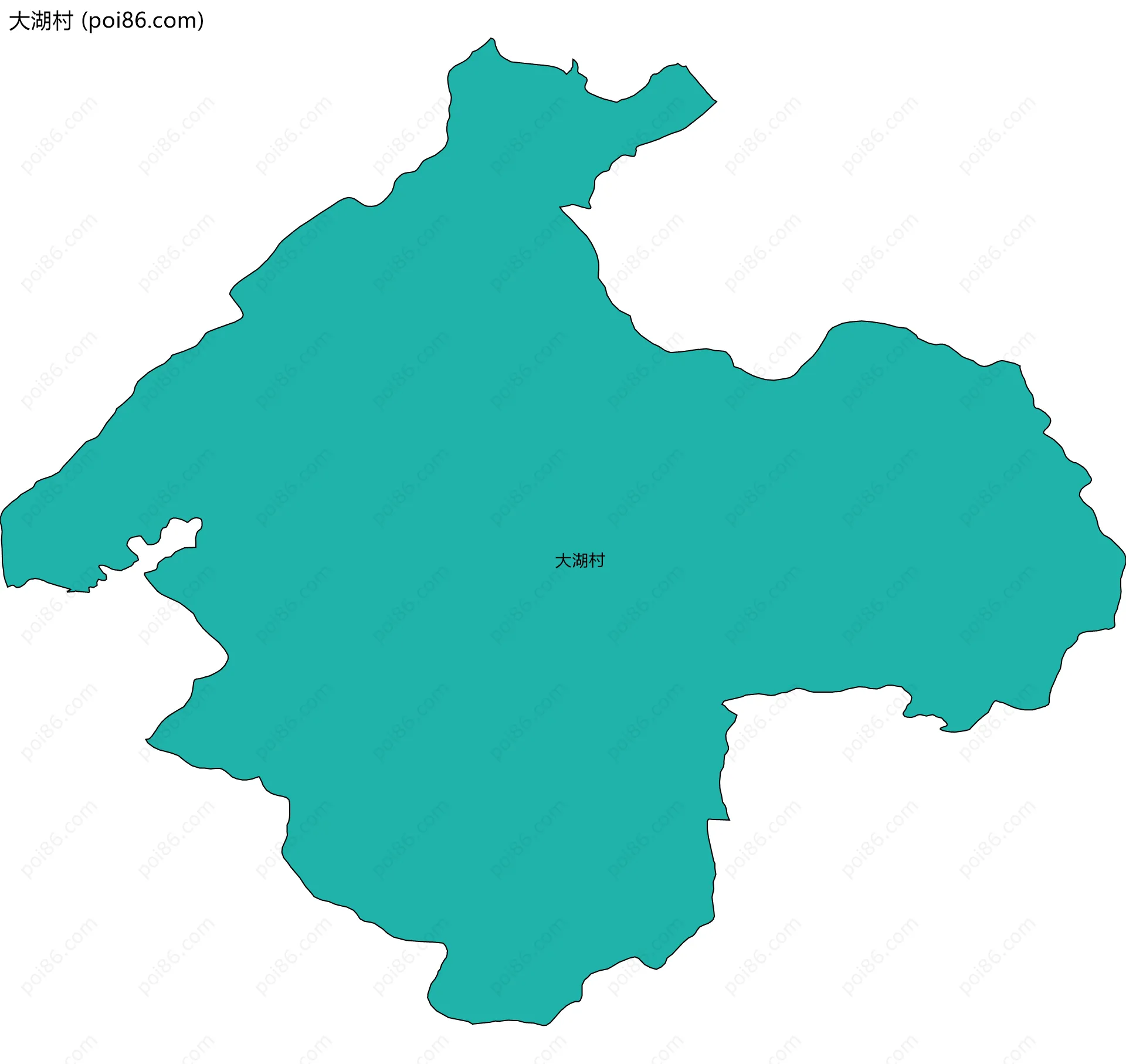 大湖村边界地图