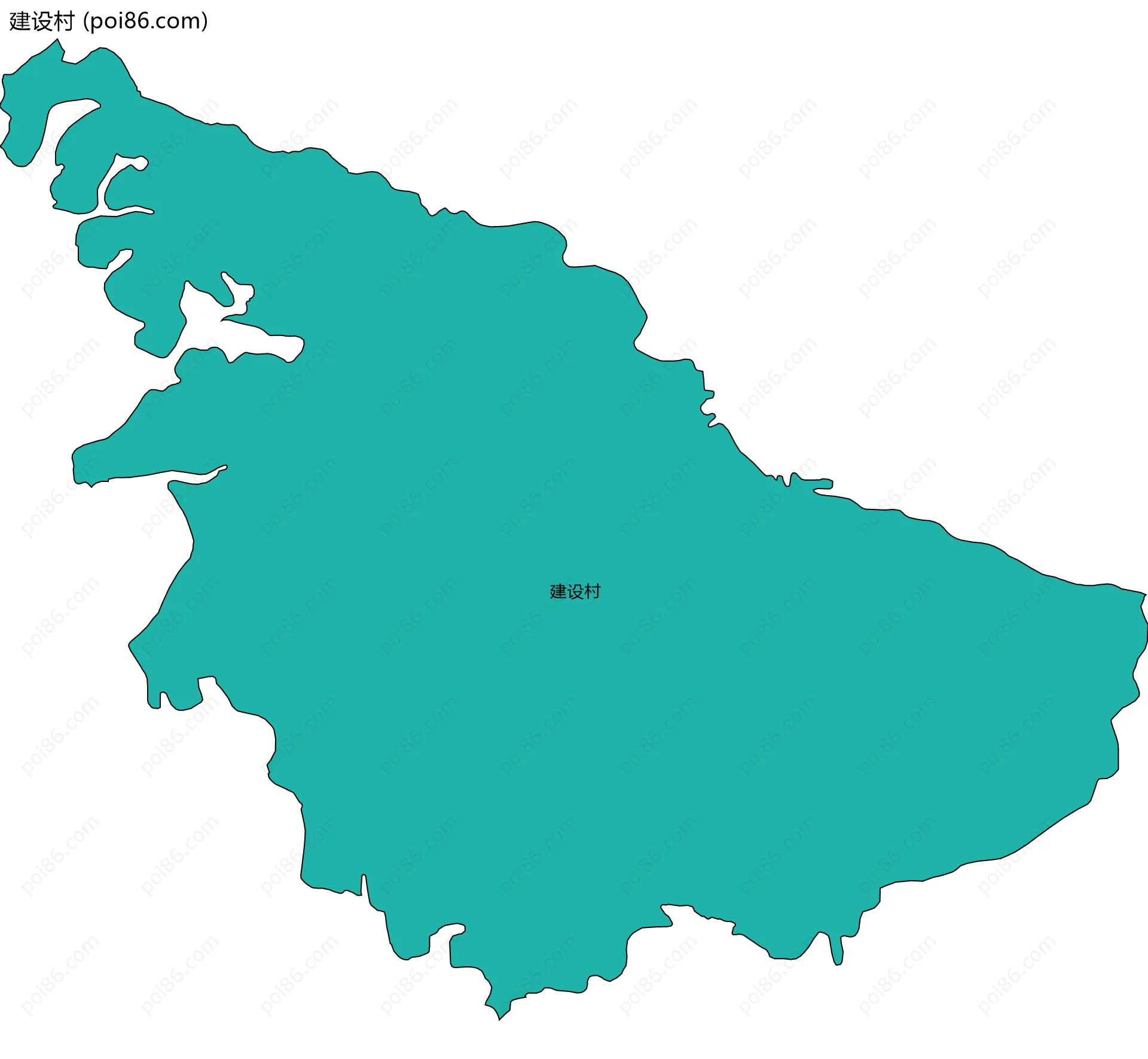 建设村边界地图