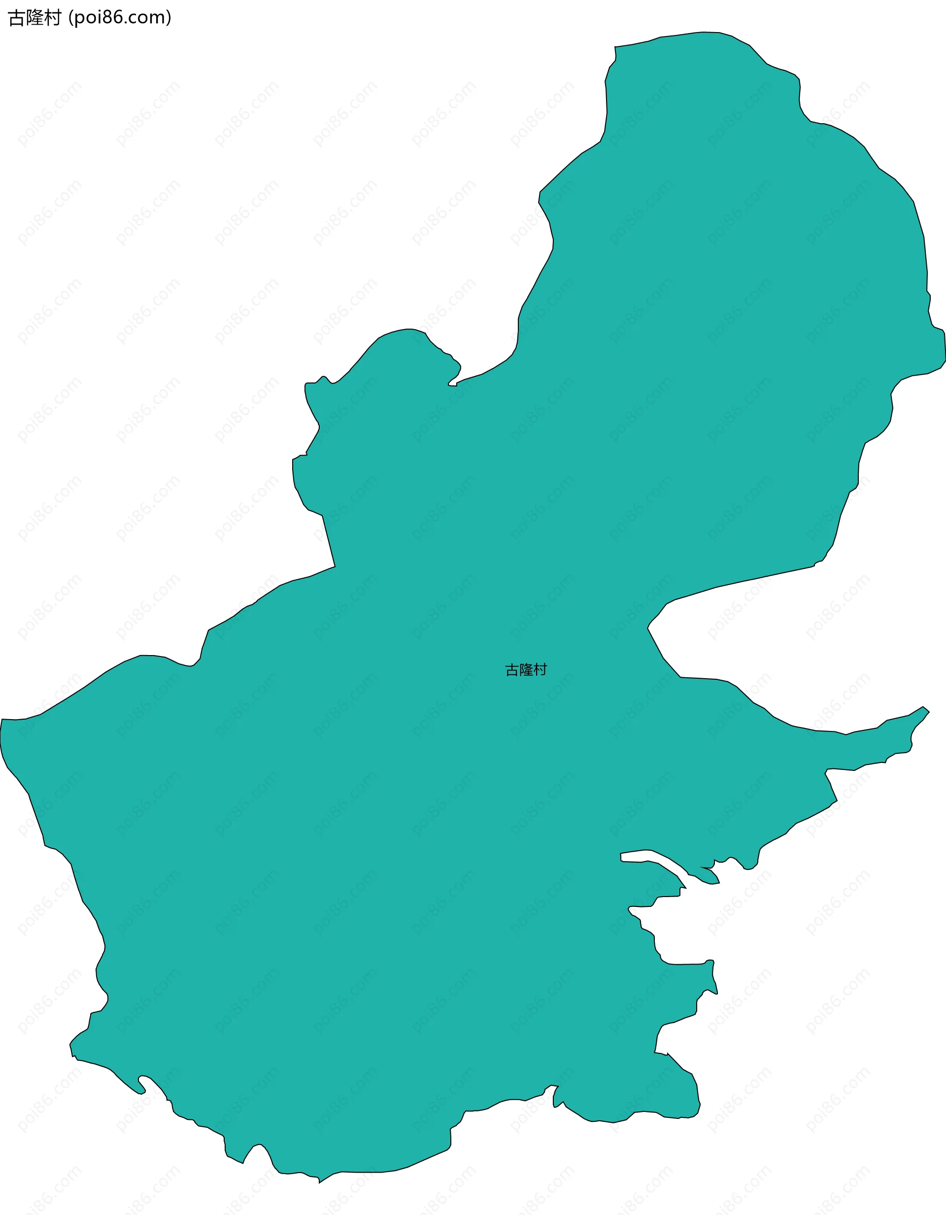 古隆村边界地图