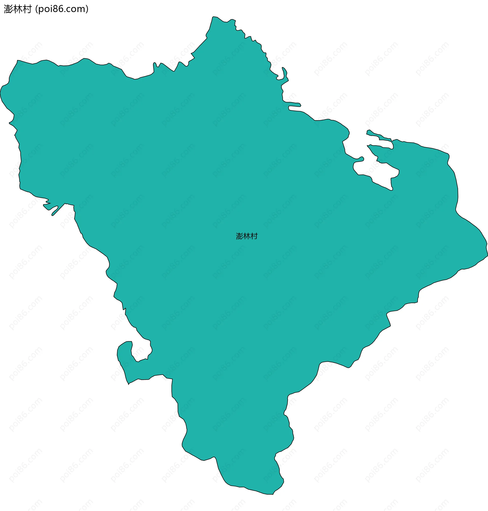 澎林村边界地图