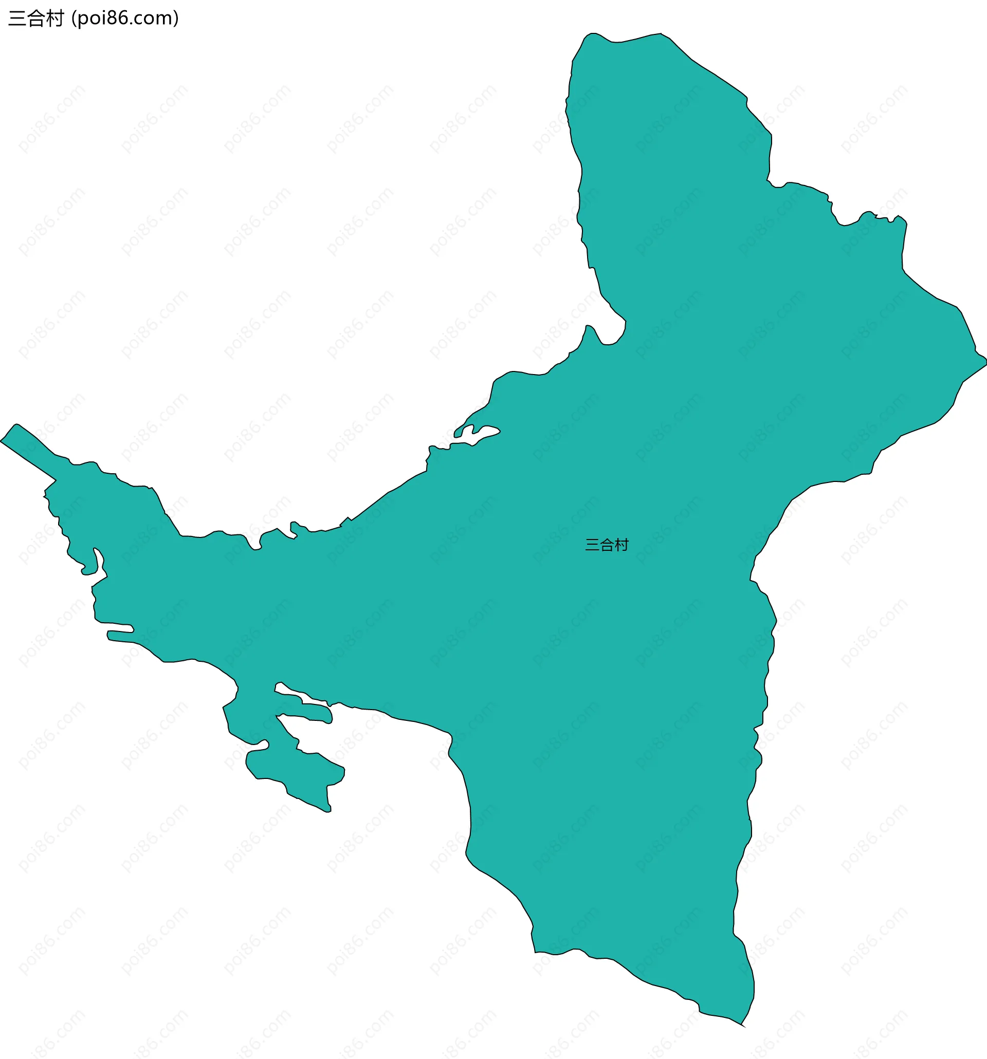 三合村边界地图