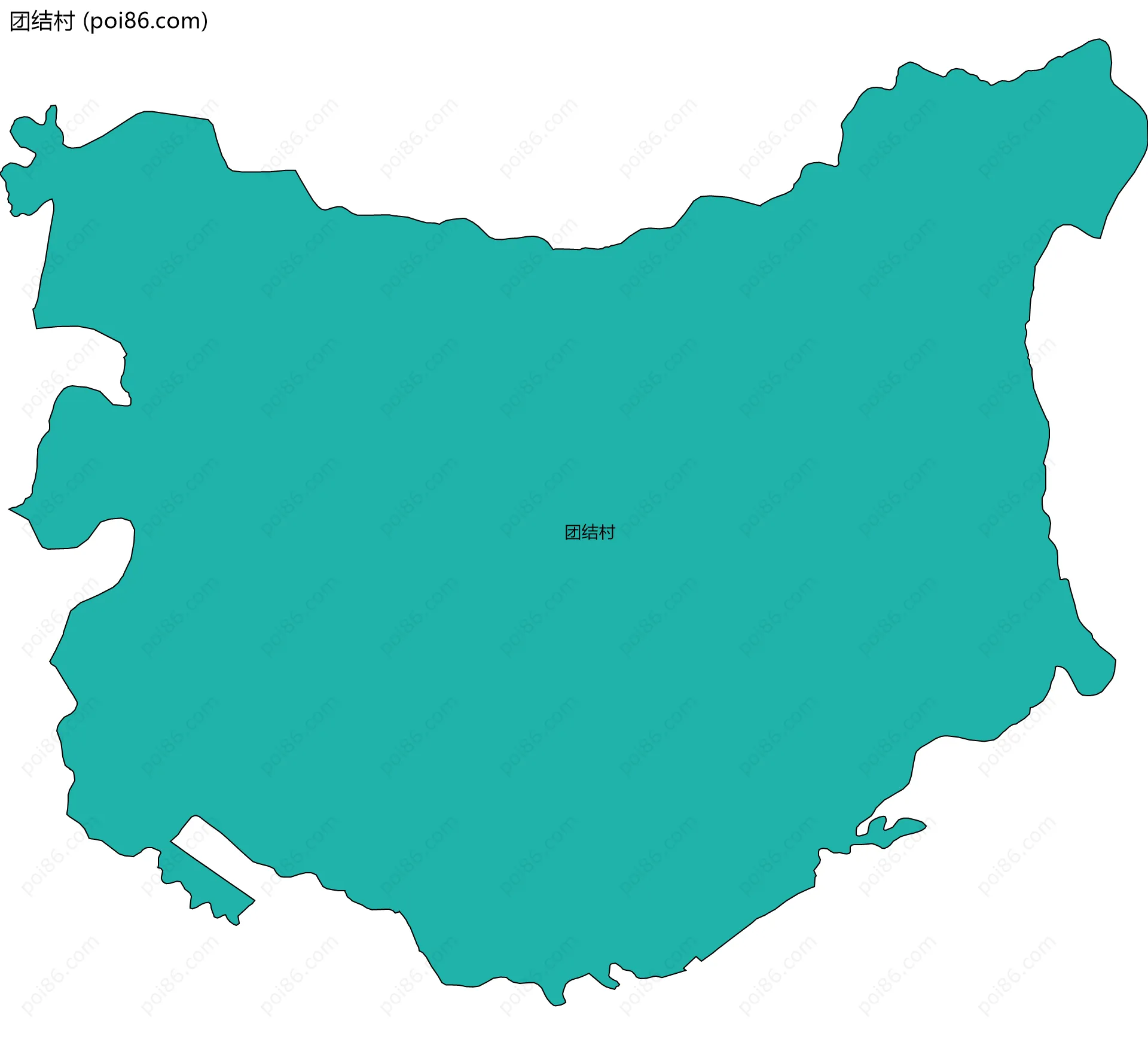 团结村边界地图