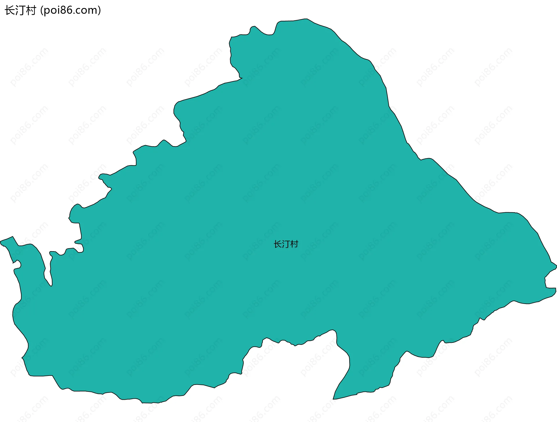 长汀村边界地图