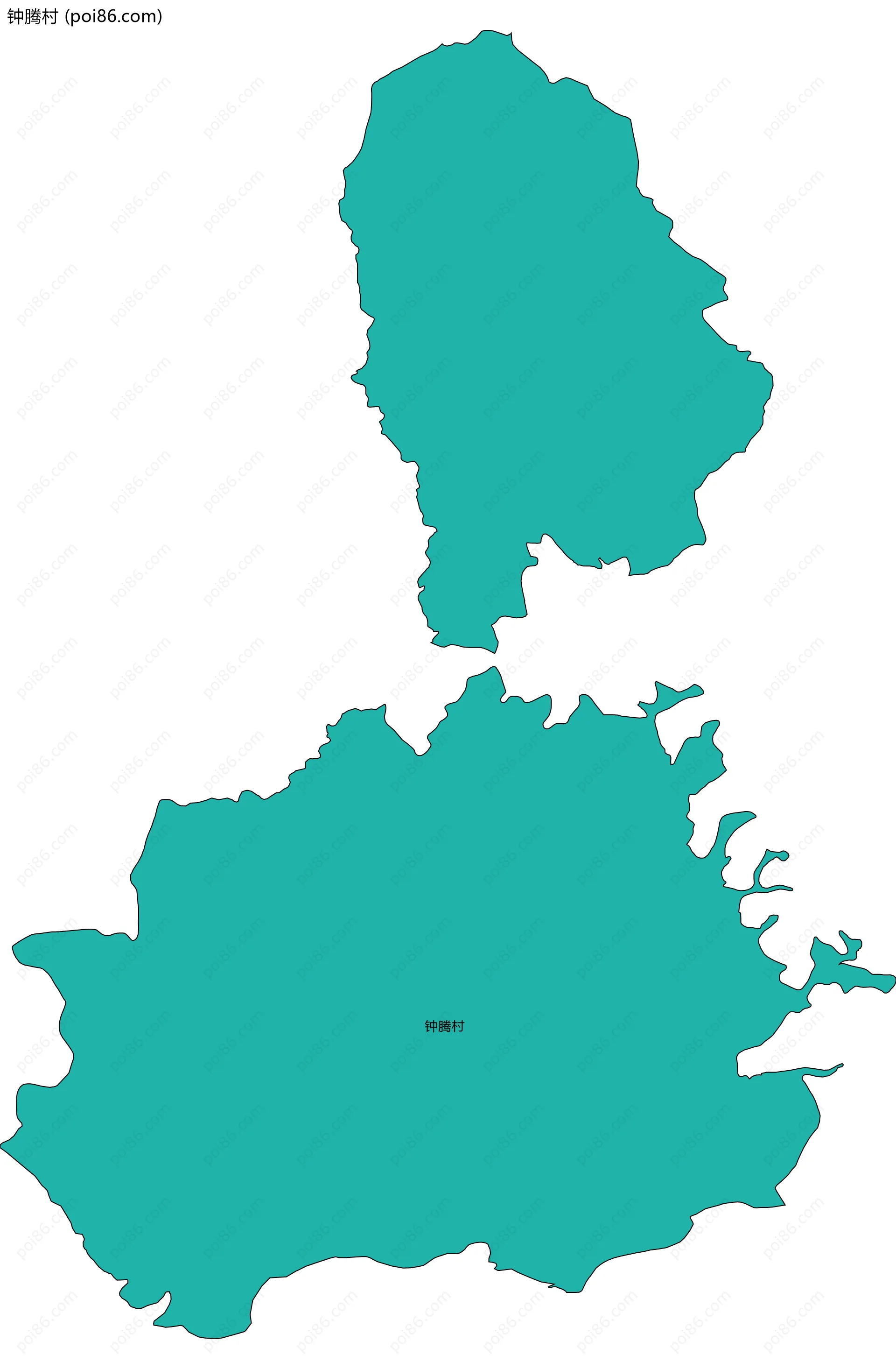 钟腾村边界地图