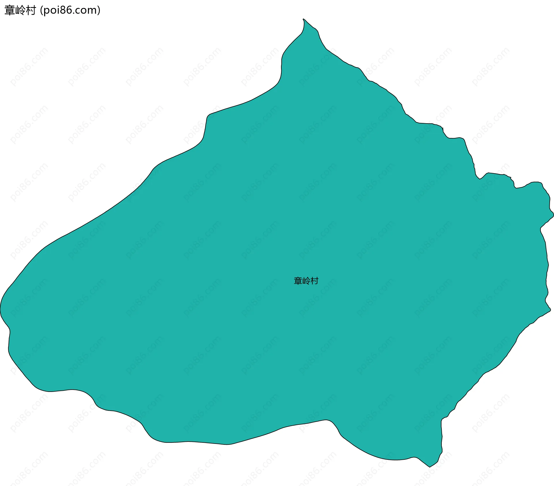章岭村边界地图