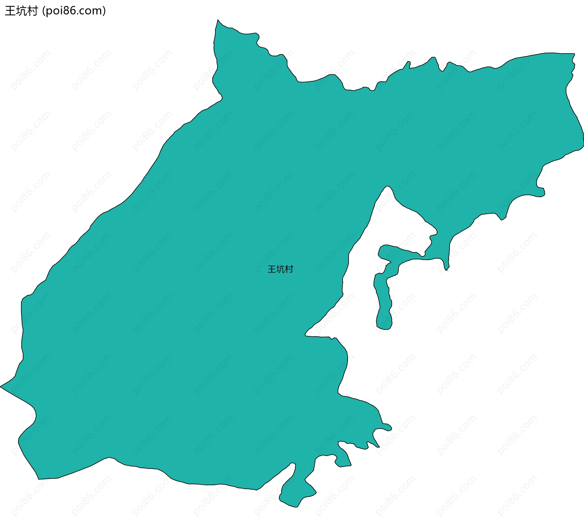 王坑村边界地图